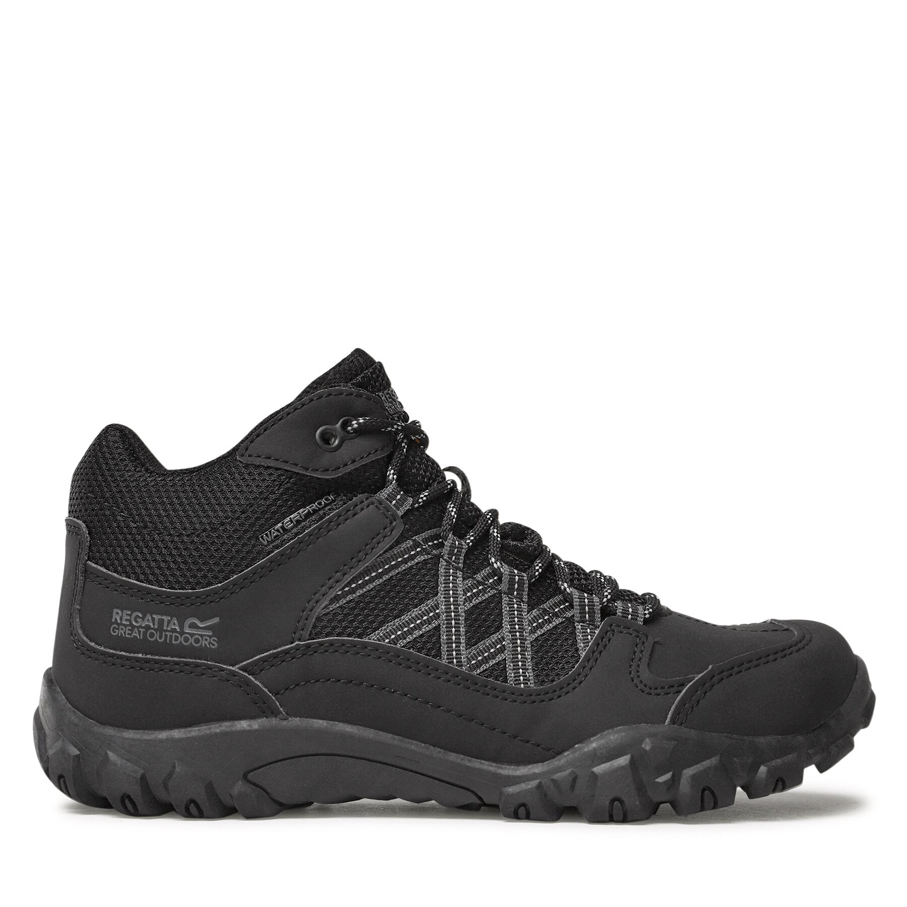 Herren Trekkingschuhe Regatta, Schuhgröße 45, Schwarz, Edgepoint Mid Wp RMF622