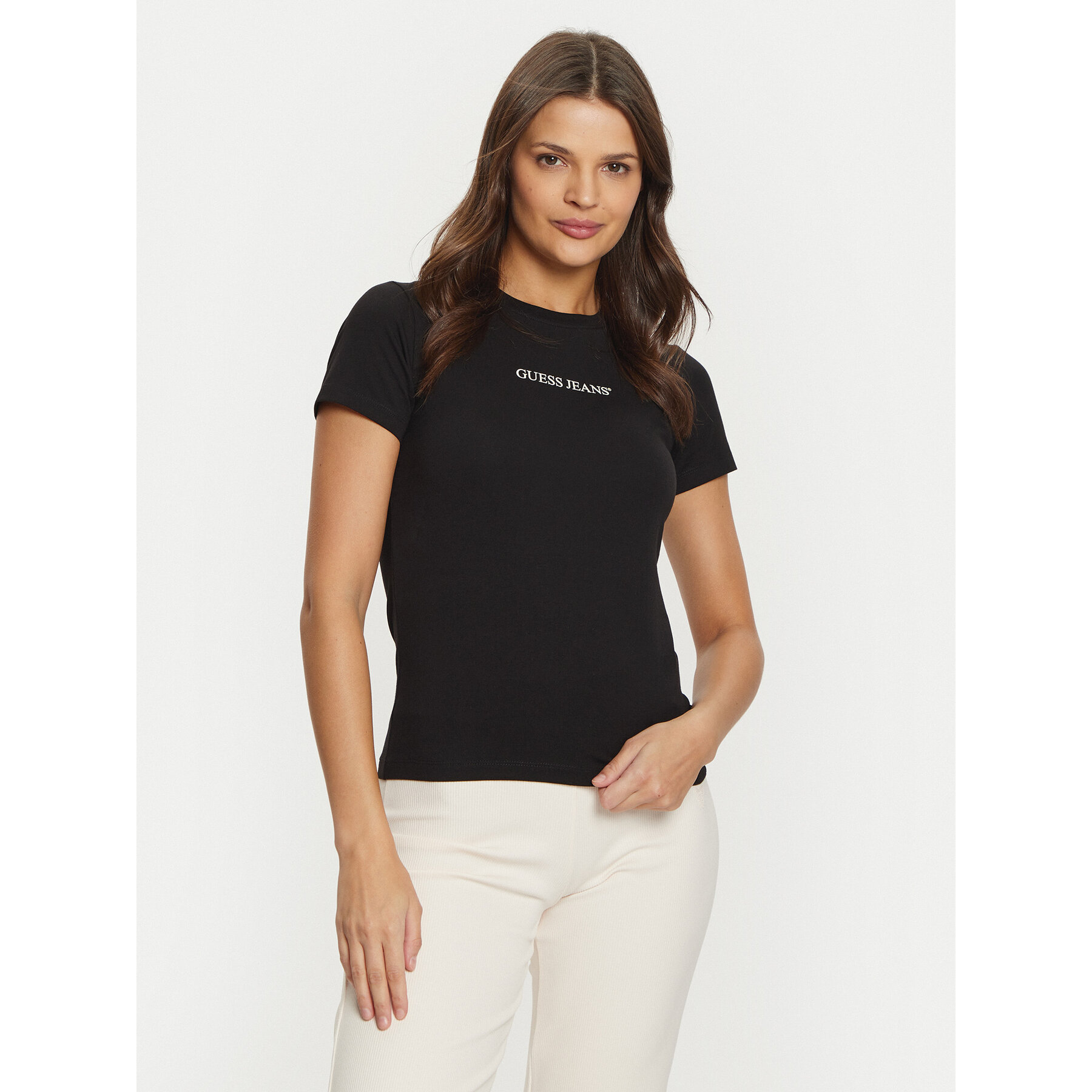 Guess Jeans Póló W4YI01 J1314 Fekete Regular Fit