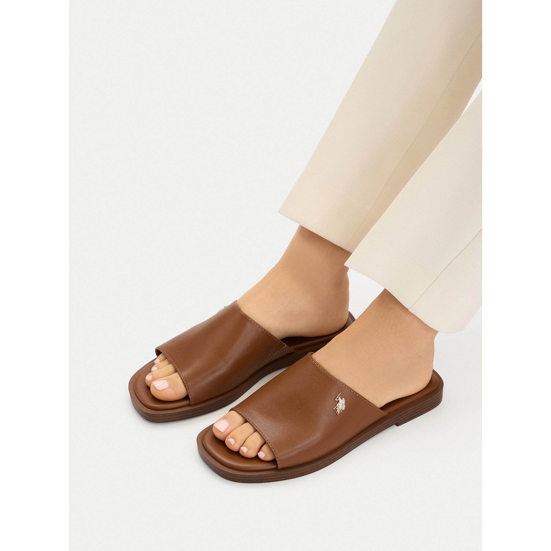 Чехли U.S. Polo Assn. EO-MARINA003W/6Y1 Кафяв