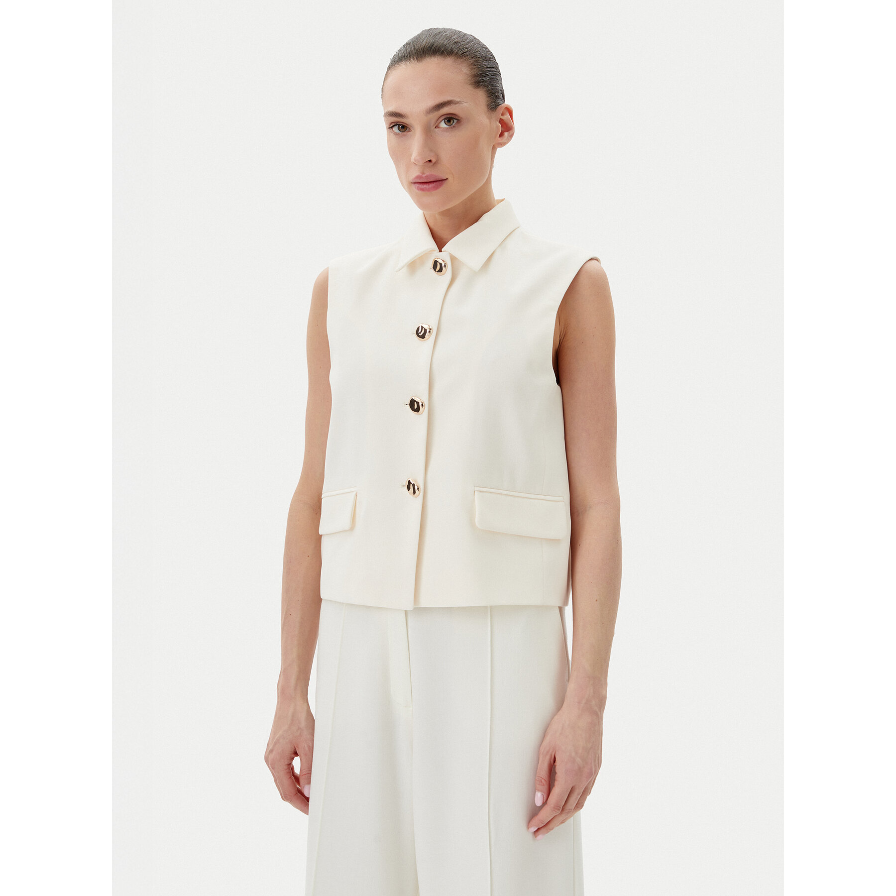 Herskind Weste 5533519(G) Weiß Regular Fit