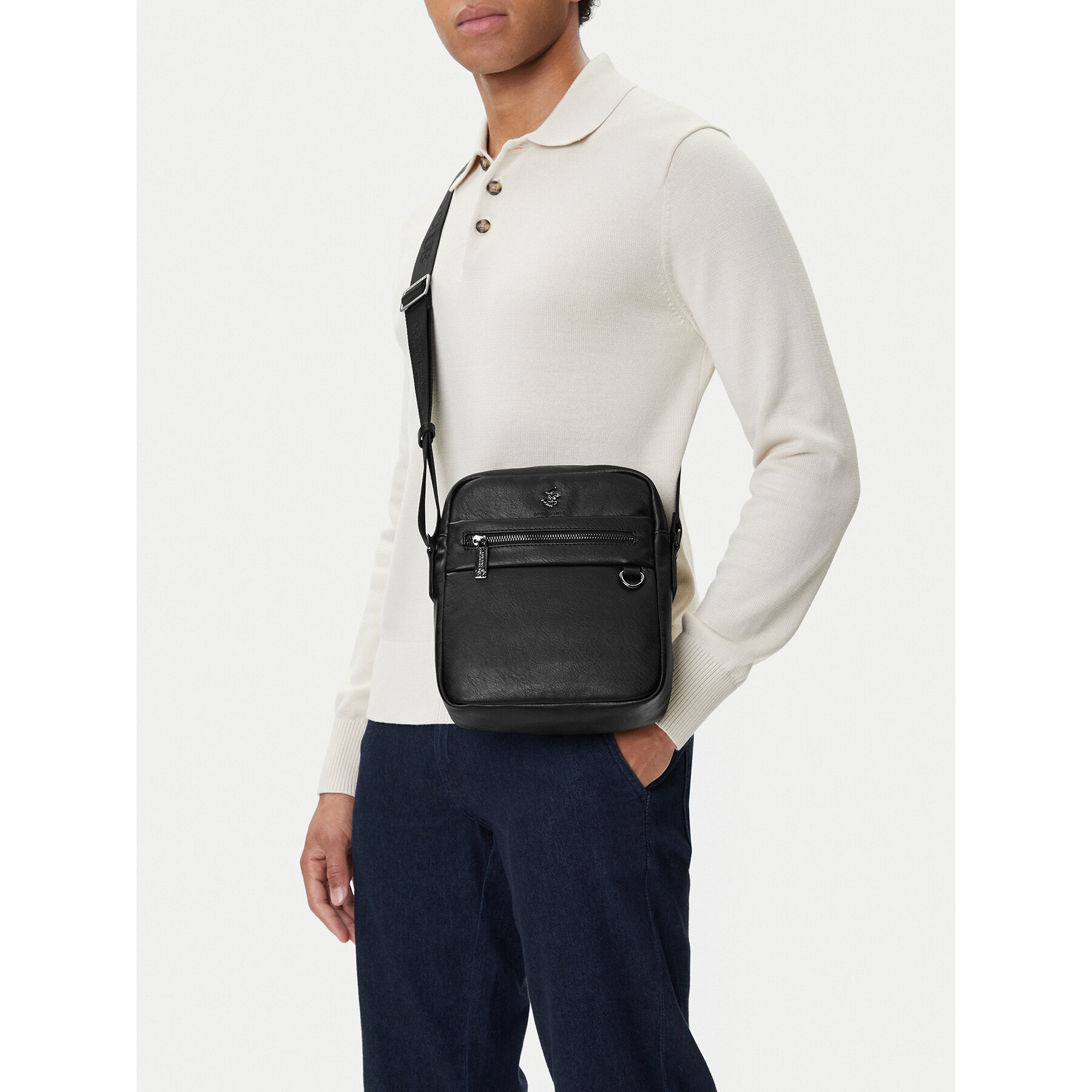 Geantă crossover Beverly Hills Polo Club C-BHPC-L-018-08 Negru