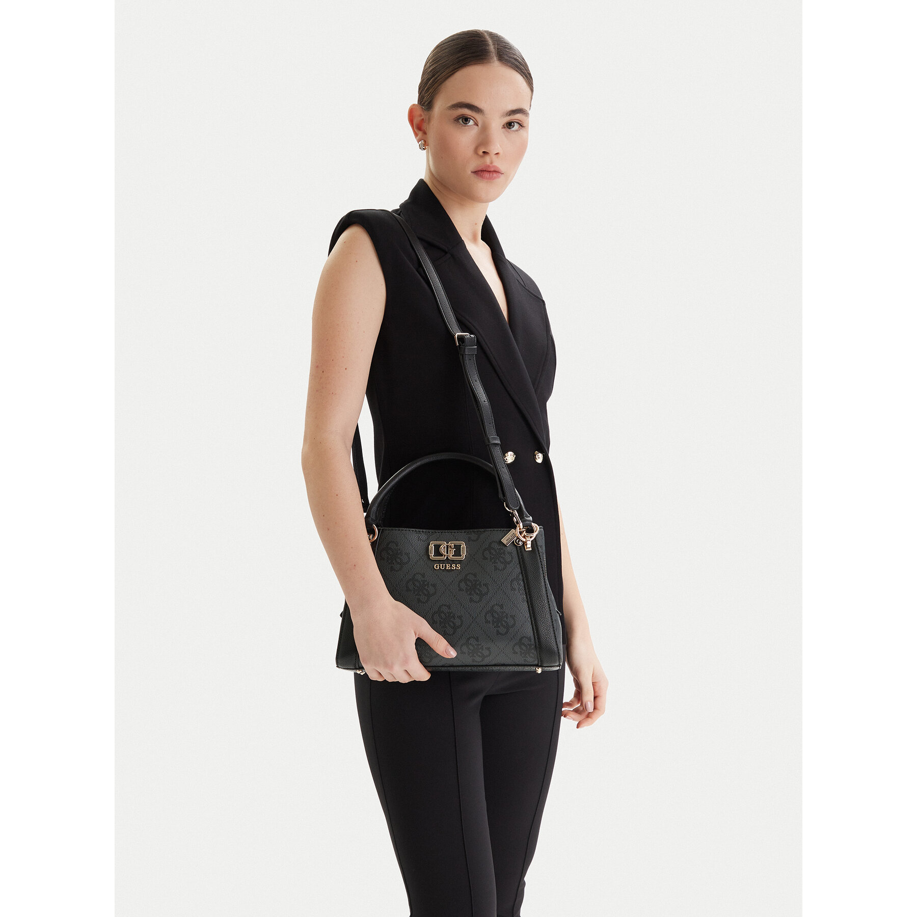 Τσάντα Guess Karnilla Logo HWOS99 01060 Μαύρο