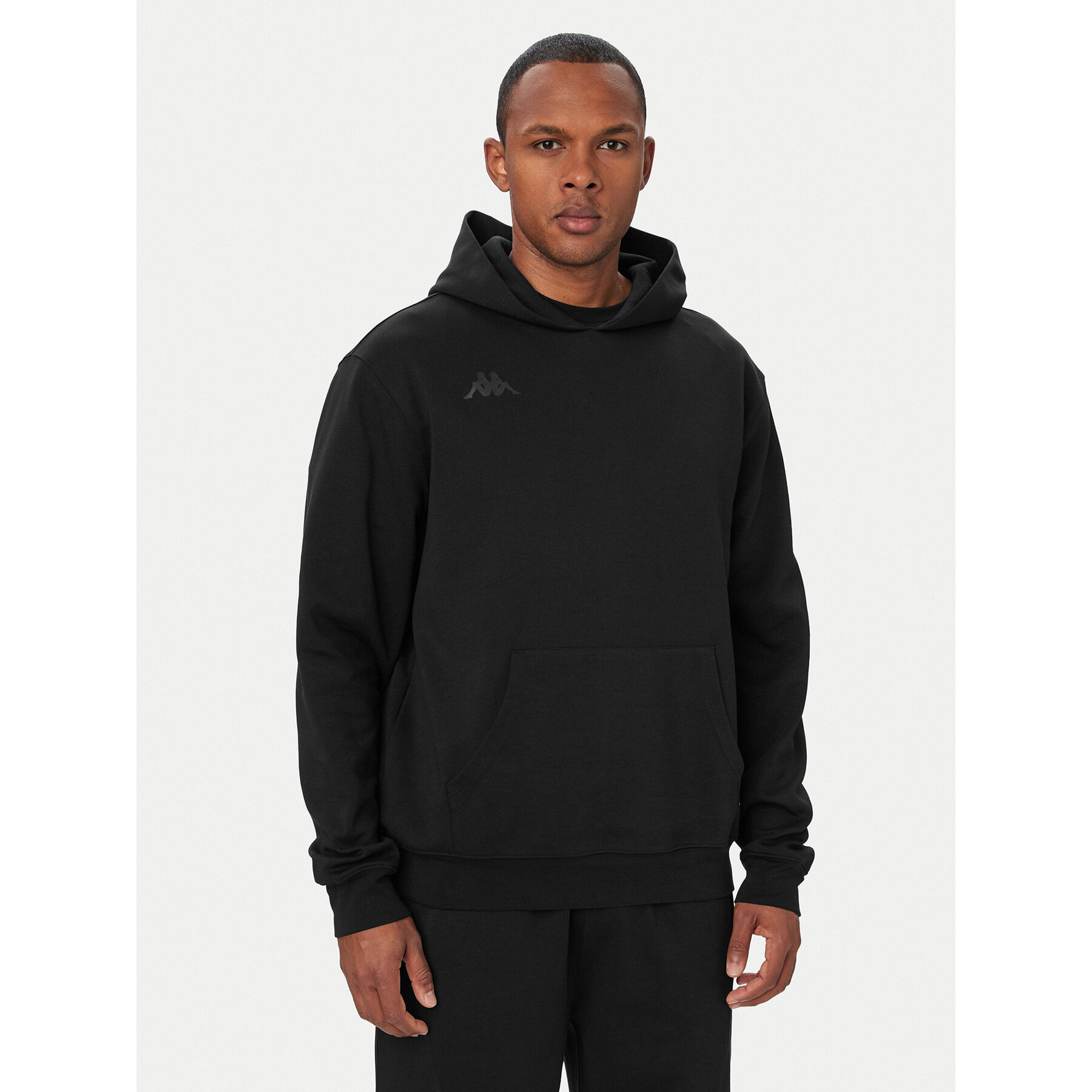 Kappa Majica dugih rukava 372665W Crna Oversize