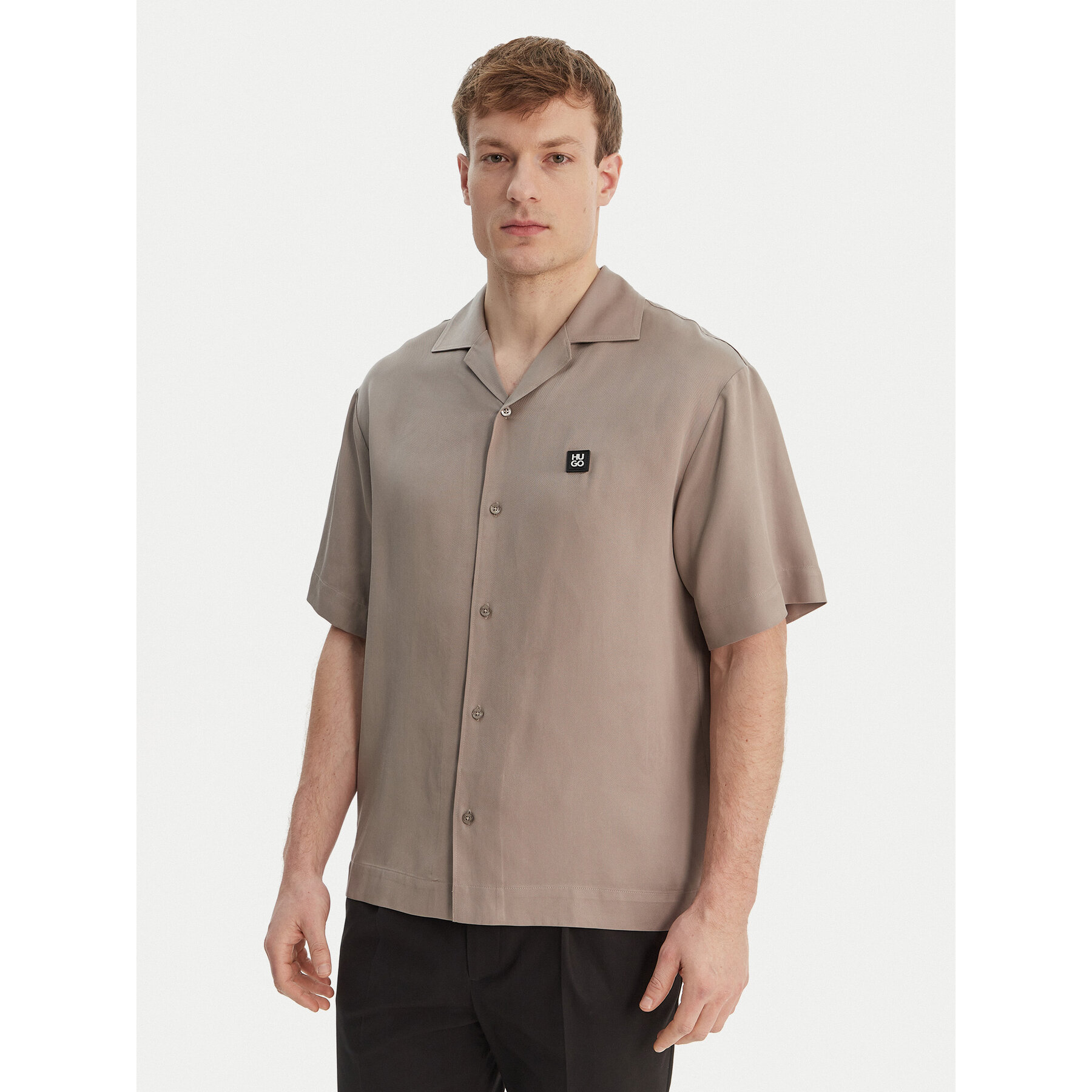 HUGO Hemd Espino 50560593 Beige Oversize