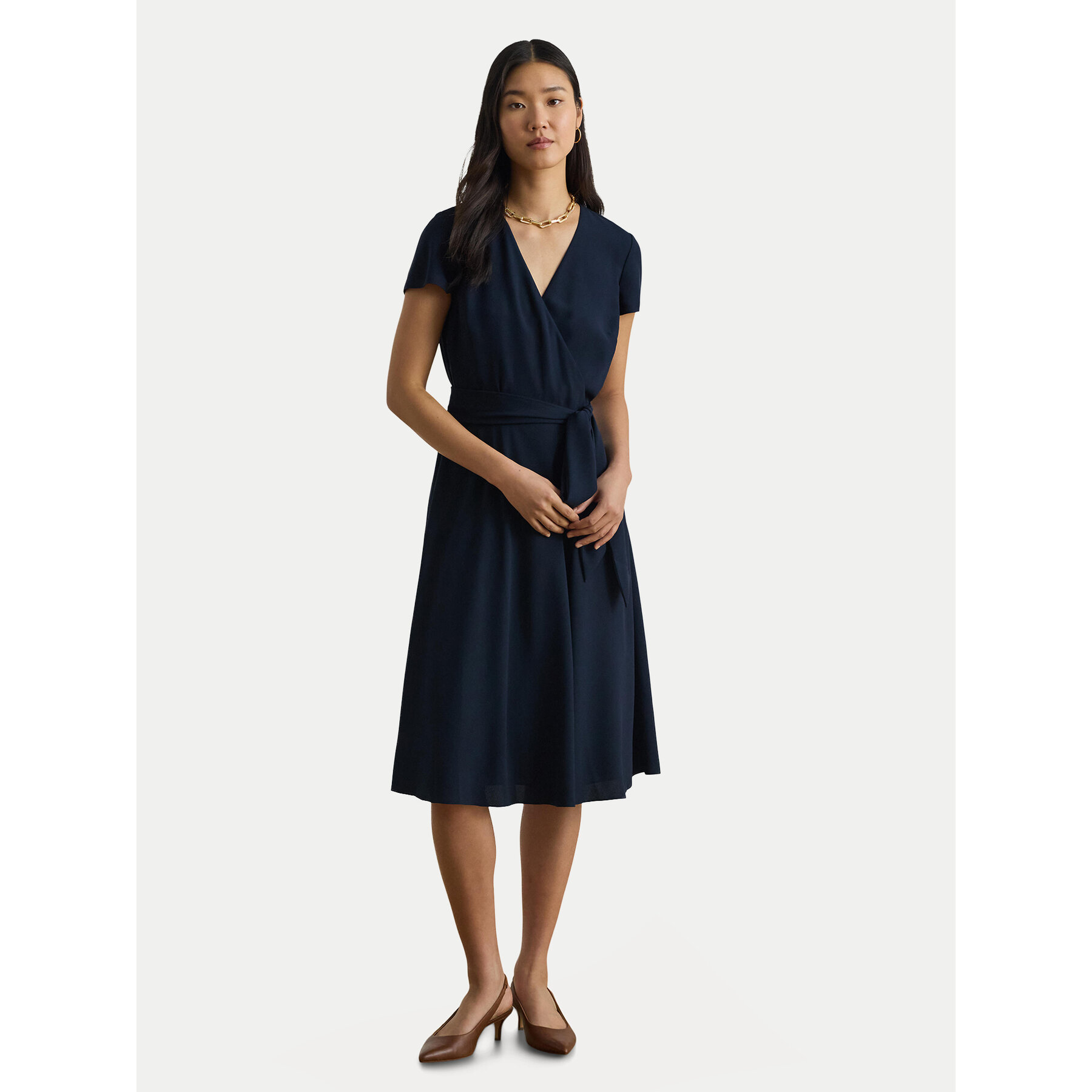 LAUREN RALPH LAUREN Coctailkleid 200P13812002 Dunkelblau Regular Fit