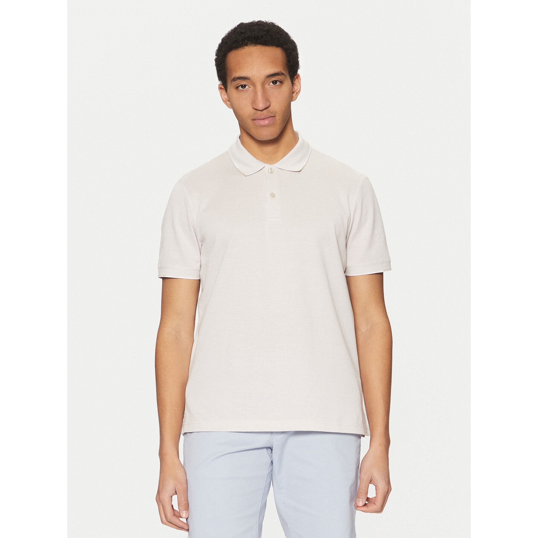 Calvin Klein Polo K10K114475 Μπεζ Regular Fit