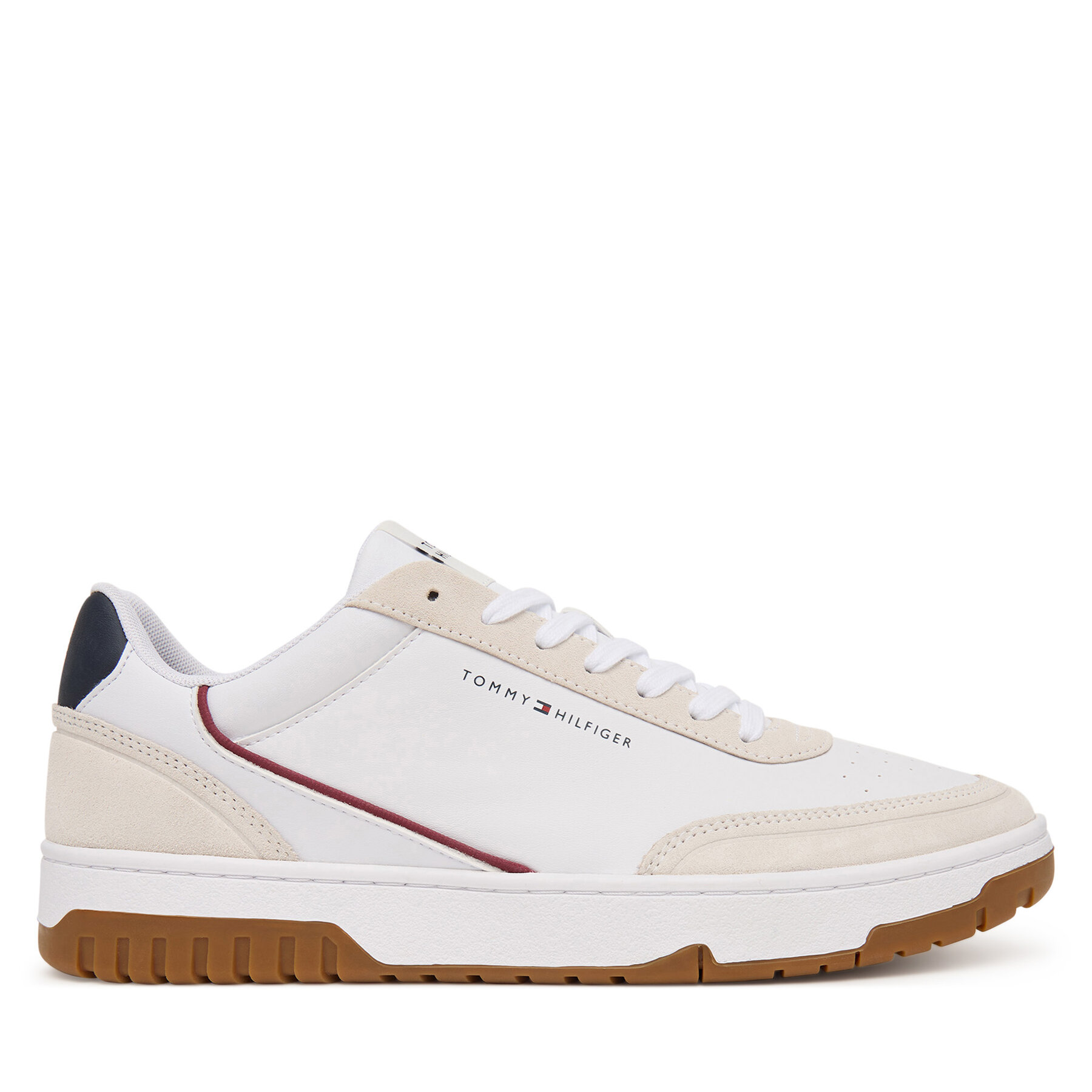 Superge Tommy Hilfiger Th Basket Core Leather Suede Mix FM0FM05881 Bela