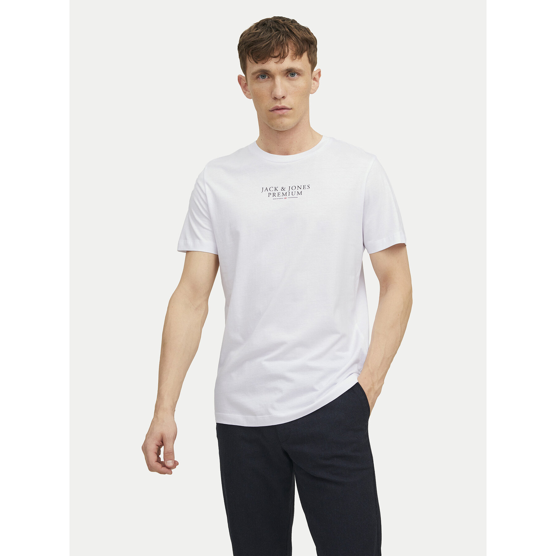 Jack & Jones T-Shirt Archie 12217167 Weiß Regular Fit