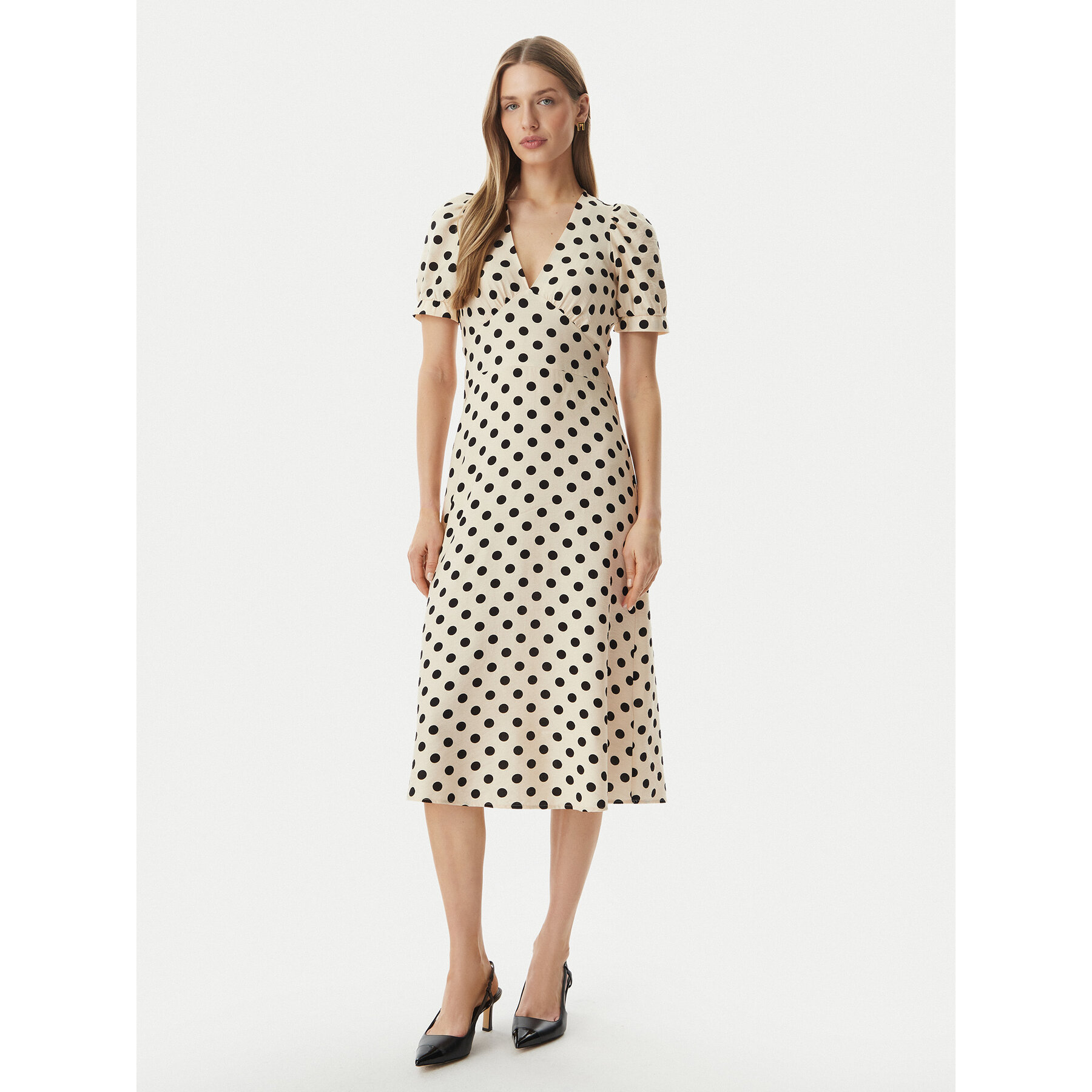 Morgan Kleid für den Alltag 261-ROVITA Beige Regular Fit
