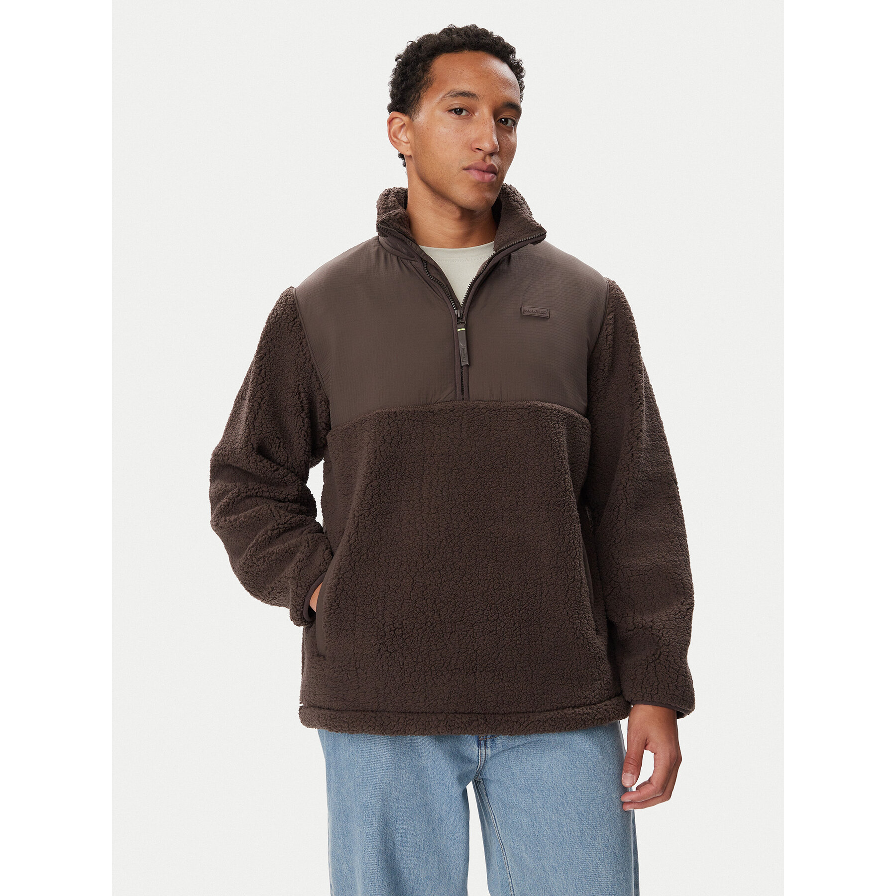 Hunter Fleecejacke Borg HARM0013262 Dunkelbraun Regular Fit