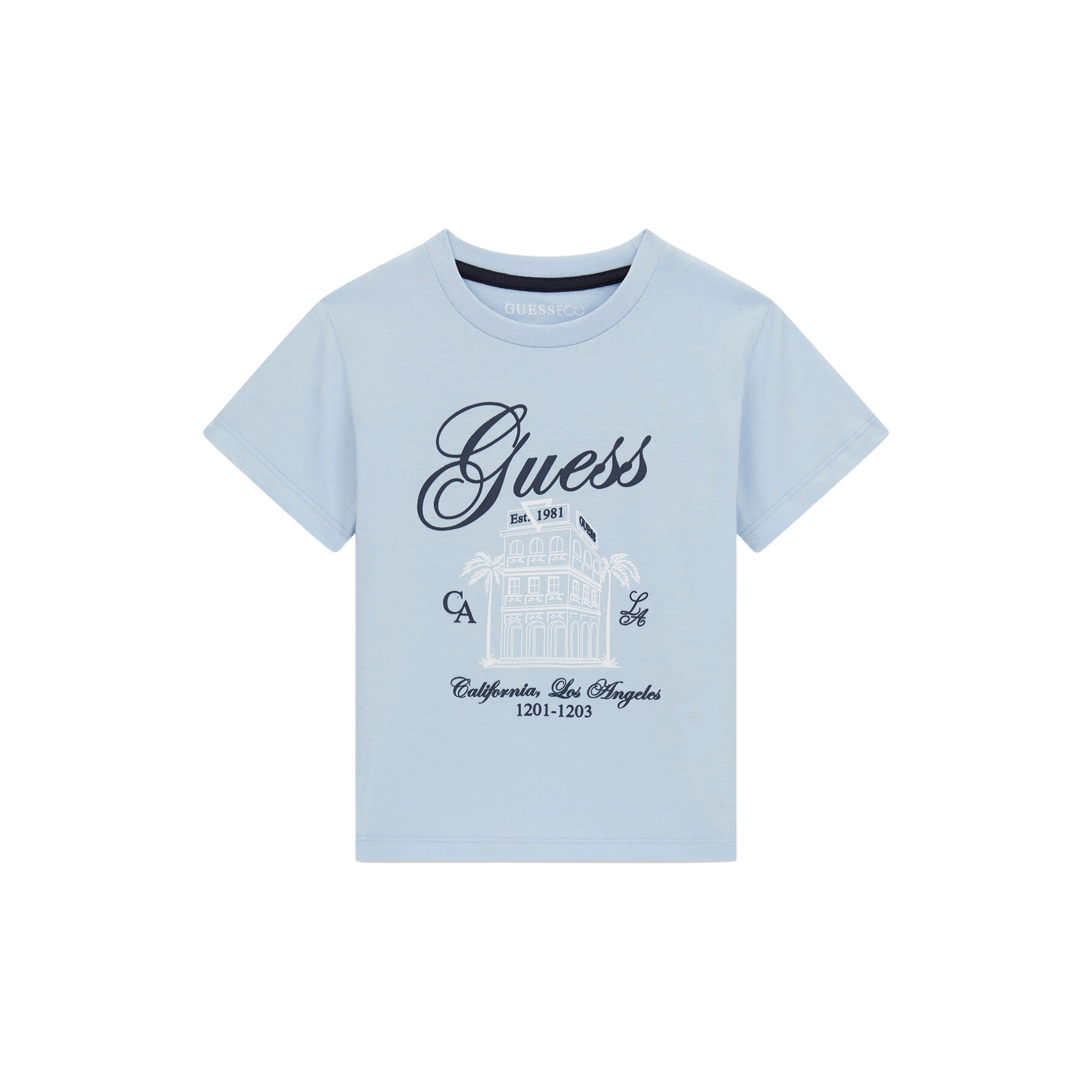 Guess T-shirt N6GI00 K8HM4 Celeste Regular Fit