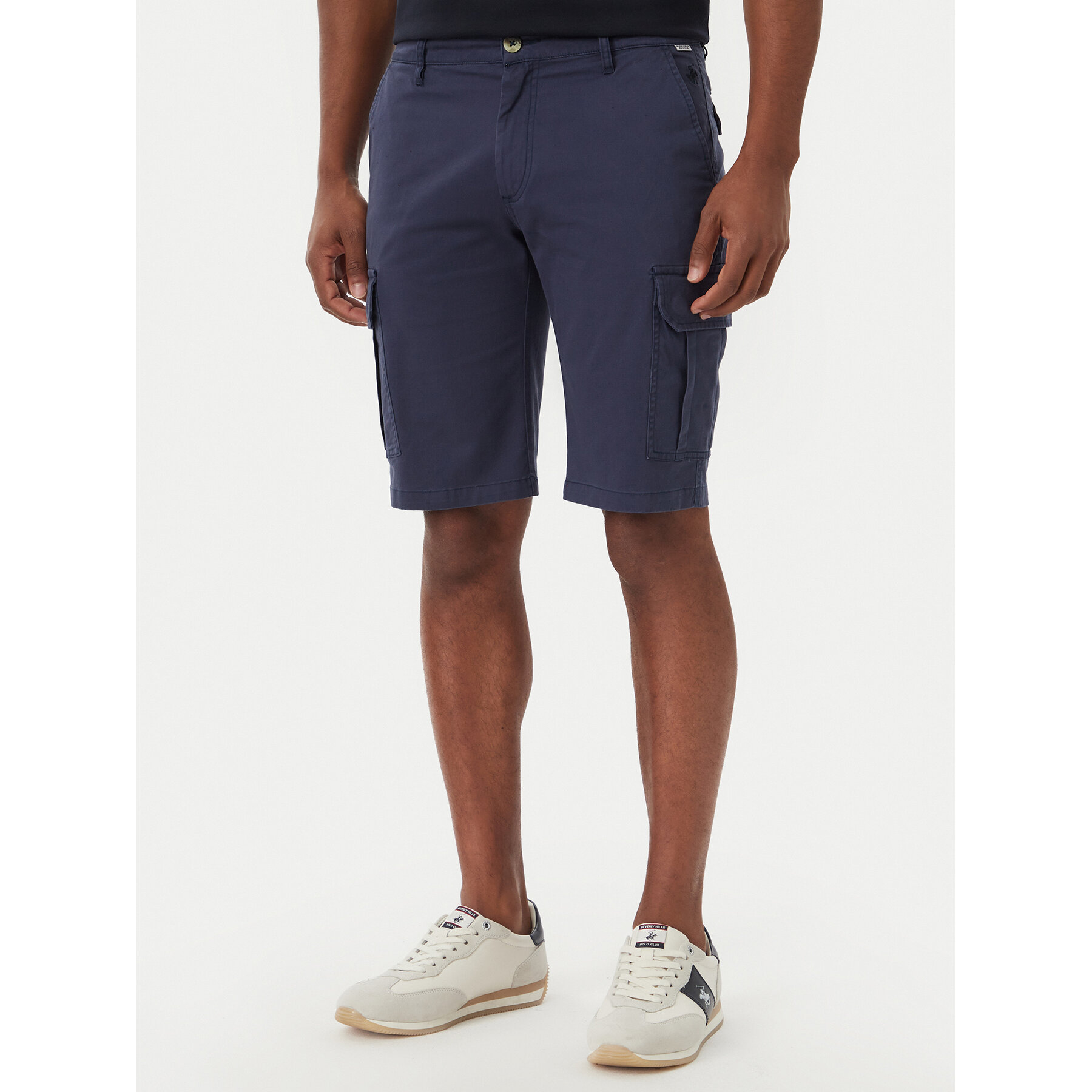 Beverly Hills Polo Club Stoffshorts P-SS26M-B476381 Dunkelblau Regular Fit
