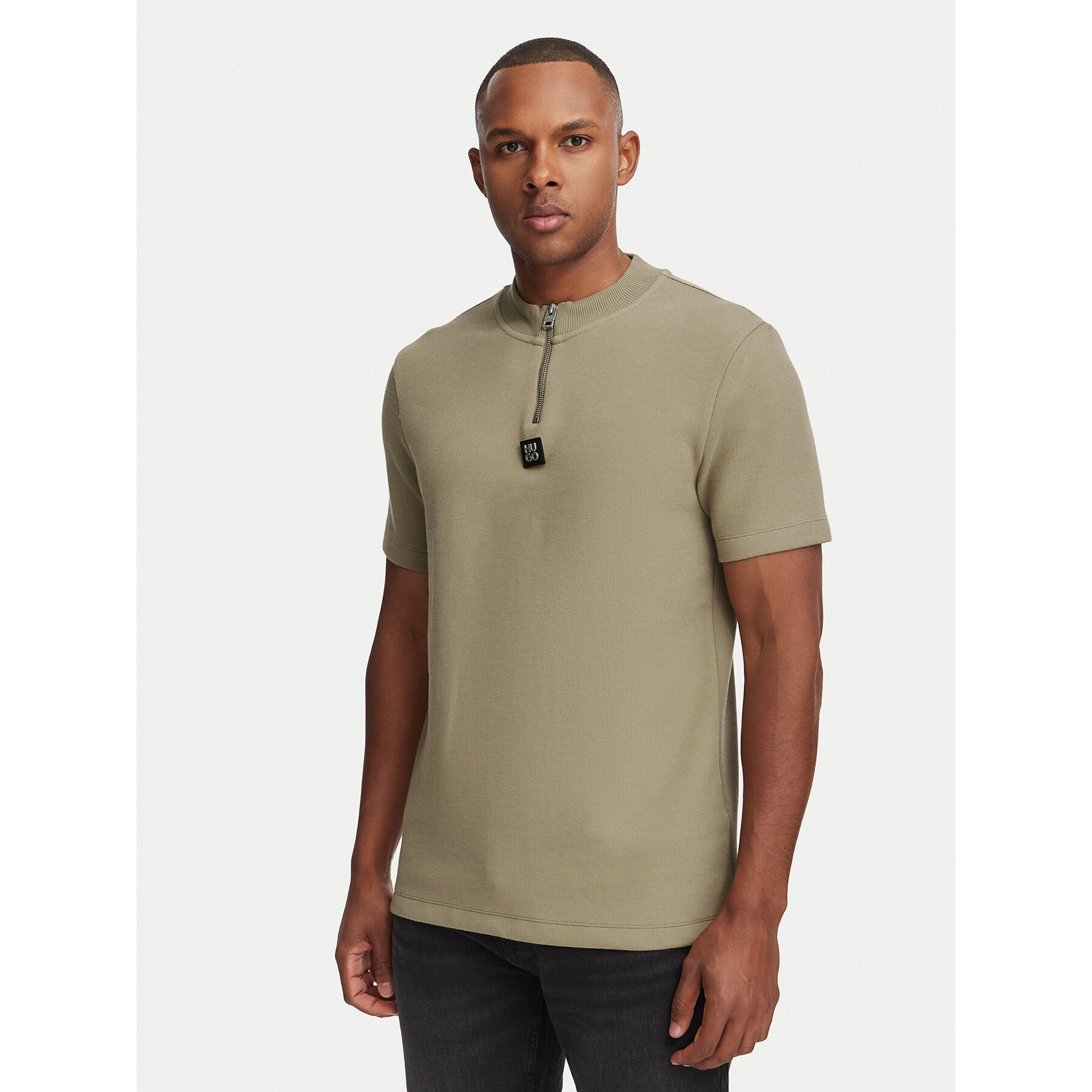 HUGO T-shirt Dabi 50563018 Kaki Regular Fit