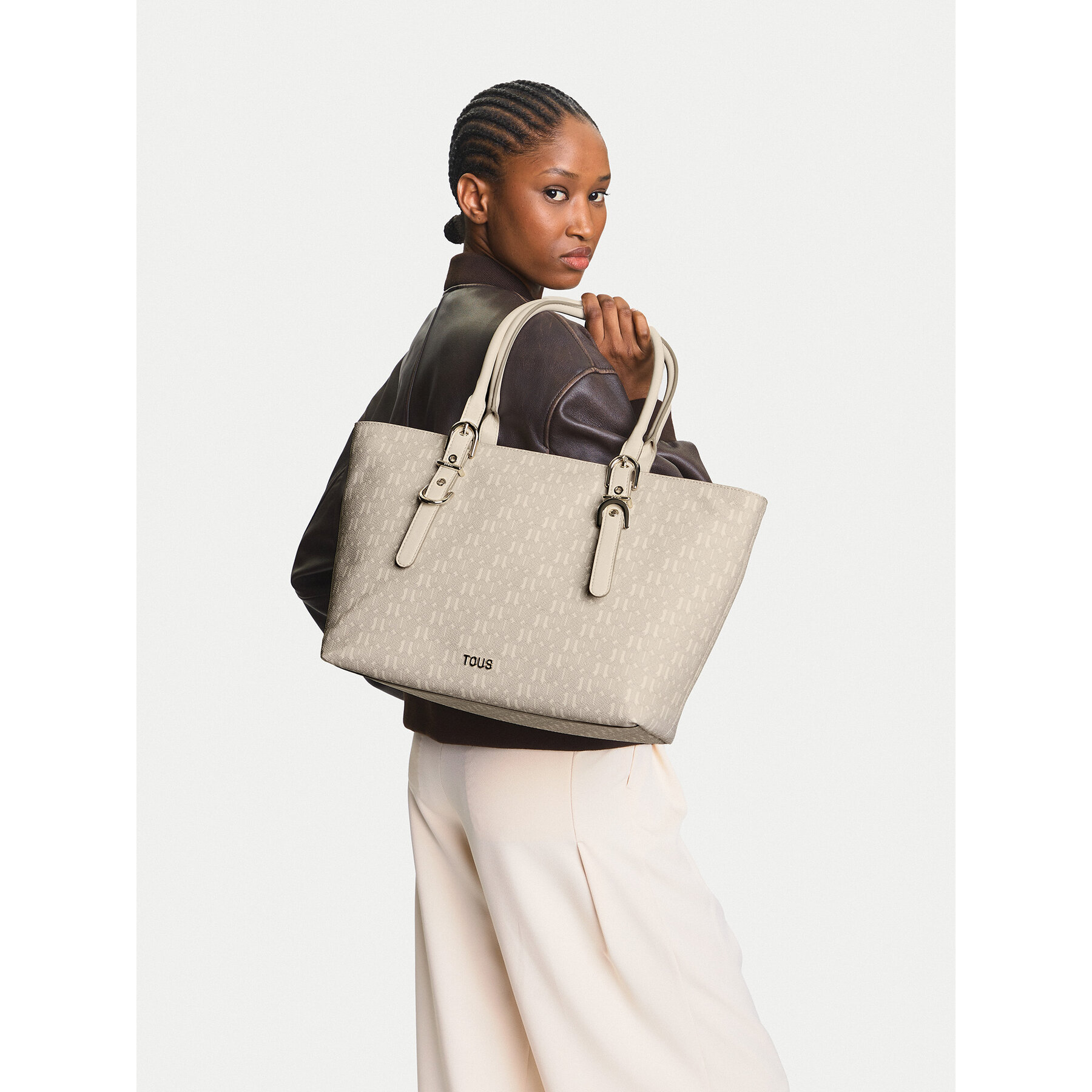 Geantă TOUS Buckles Silhouette 2002201901 Bej