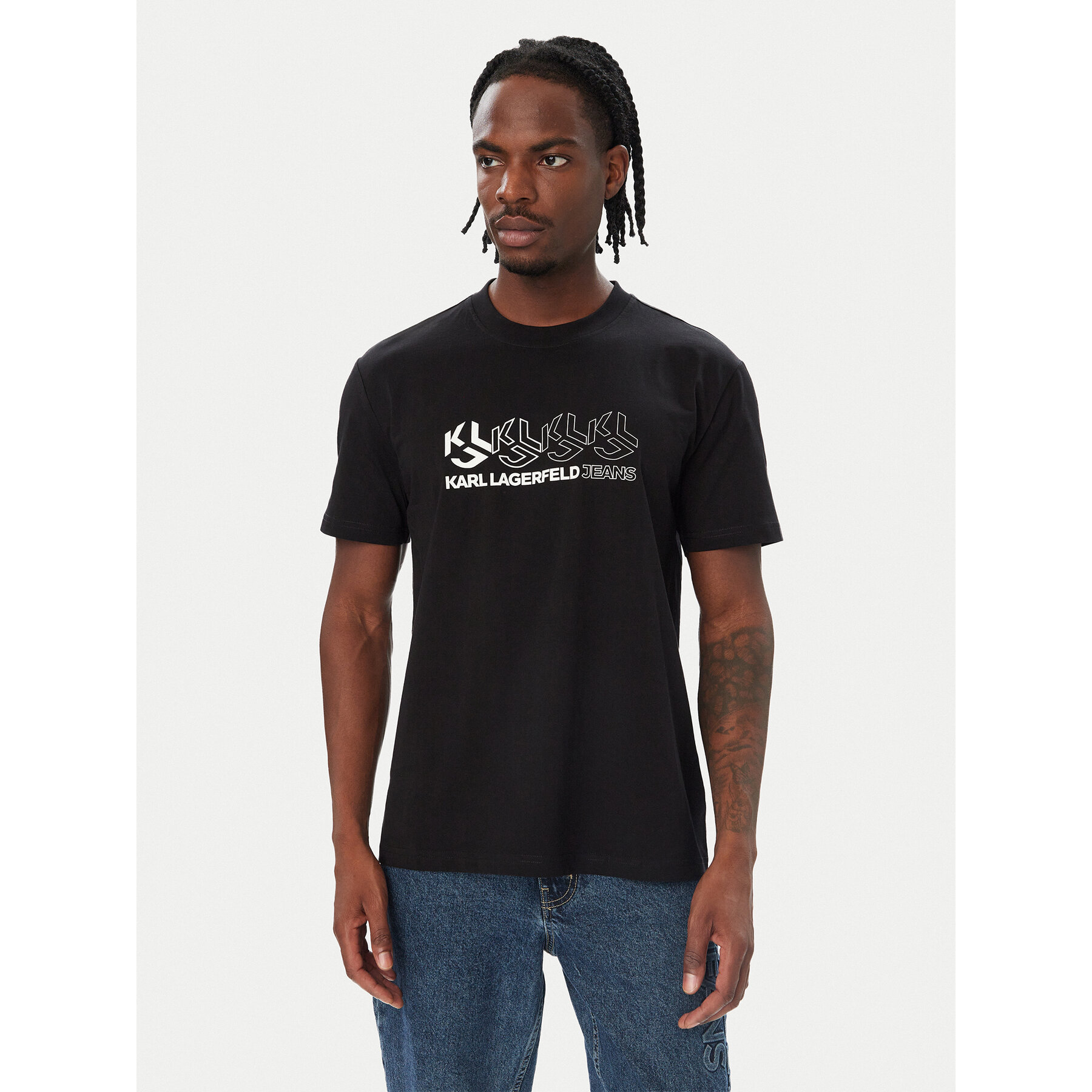 Karl Lagerfeld Jeans T-Shirt B4M17025 Schwarz Regular Fit