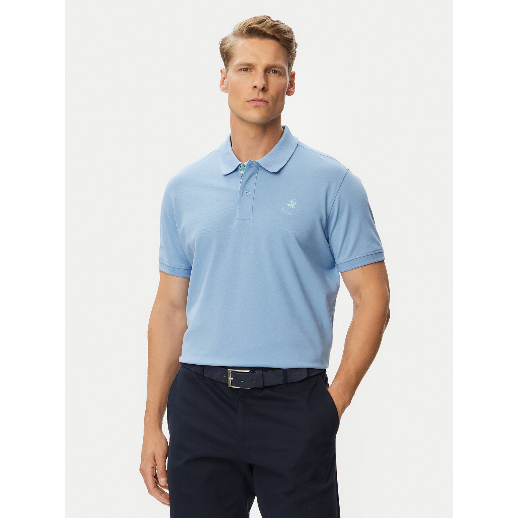 Beverly Hills Polo Club Polo majica P-SS26M-P450106 Svetlo modra Regular Fit
