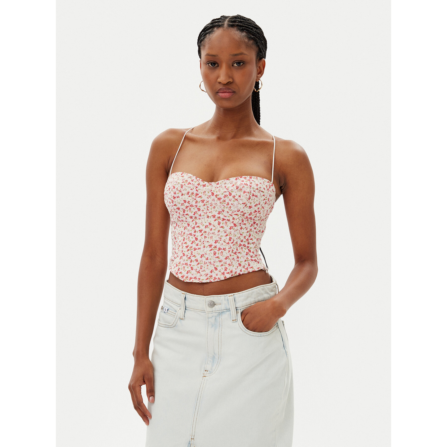 Bardot Felső Estie Embroidered 59828TB Színes Slim Fit