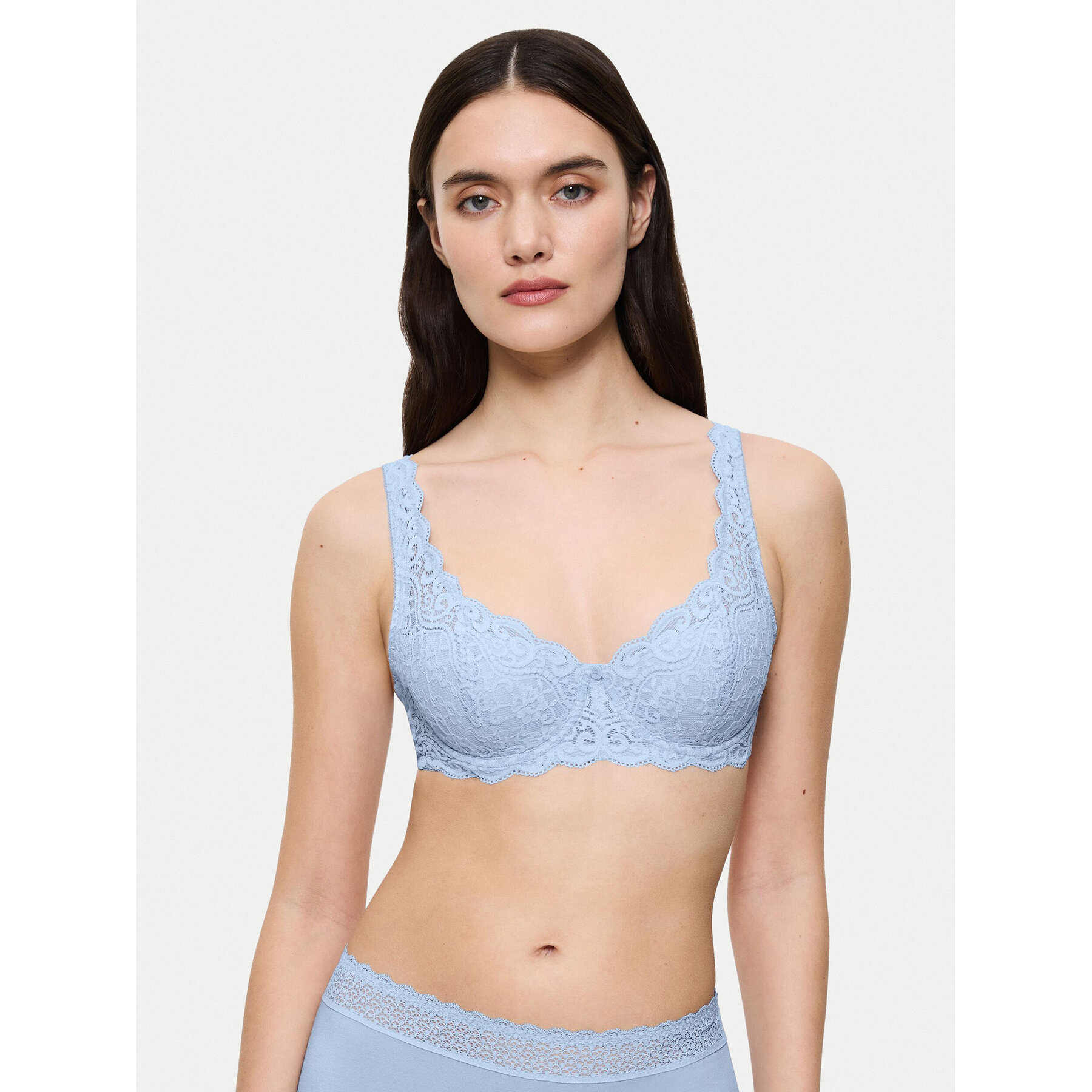 Triumph Σουτιέν με μπανέλα Amourette 10209584 Γαλάζιο