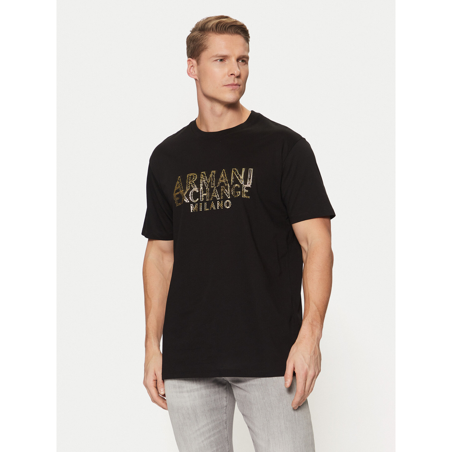 Armani Exchange T-Shirt XM000326 AF10364 UC001 Μαύρο Regular Fit
