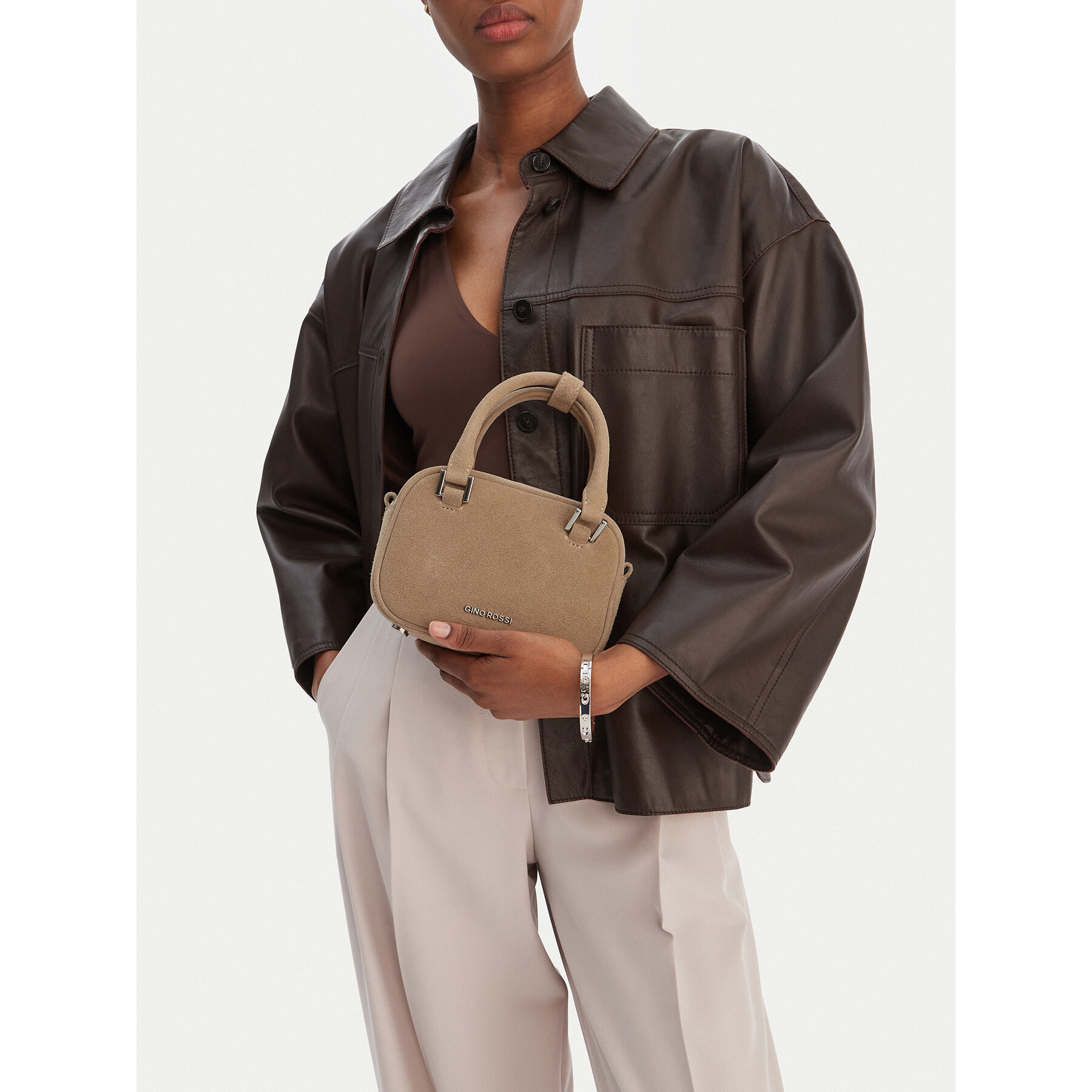 Τσάντα GINO ROSSI EO-LA224-19318 Μπεζ