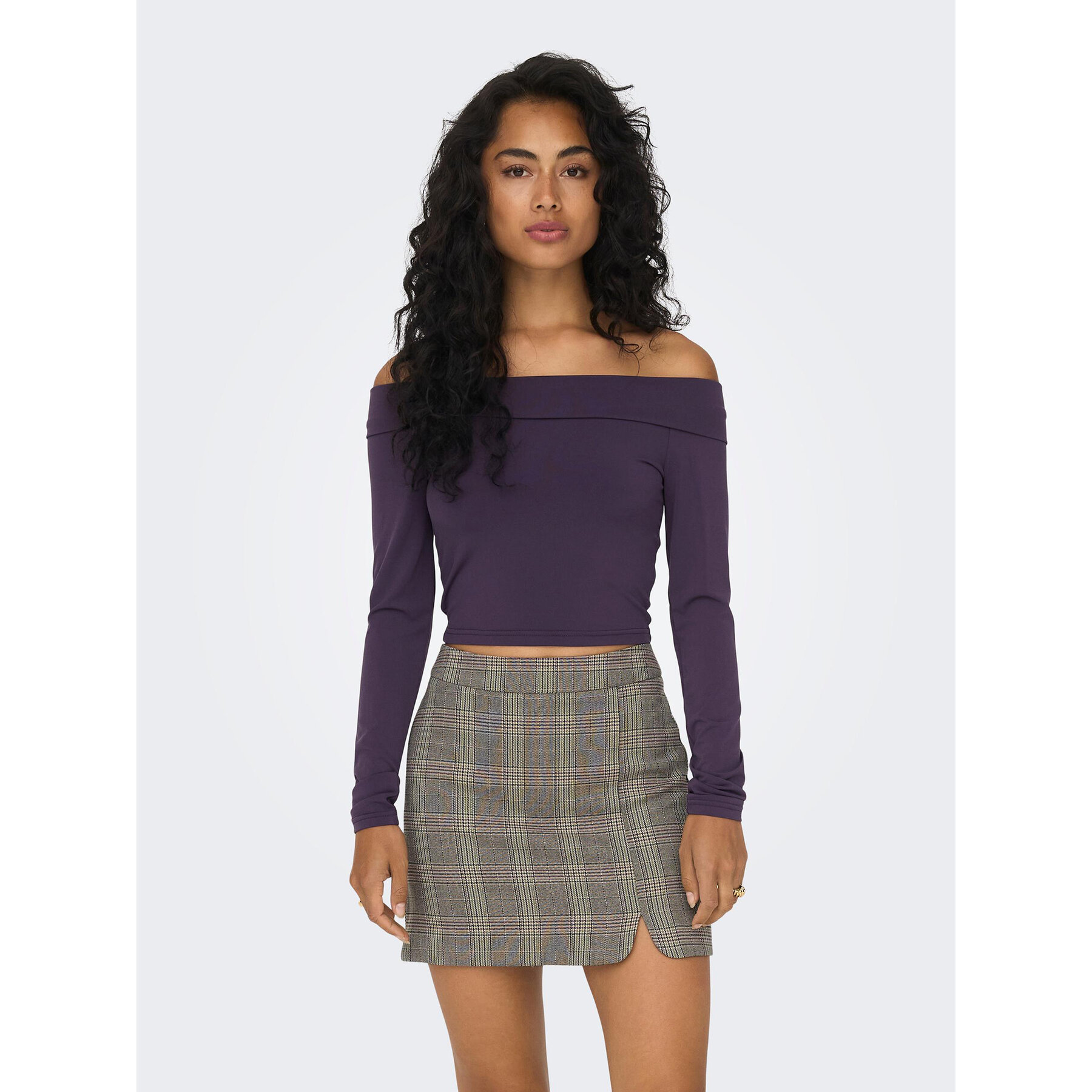 ONLY Bluse 15302593 Violett Slim Fit