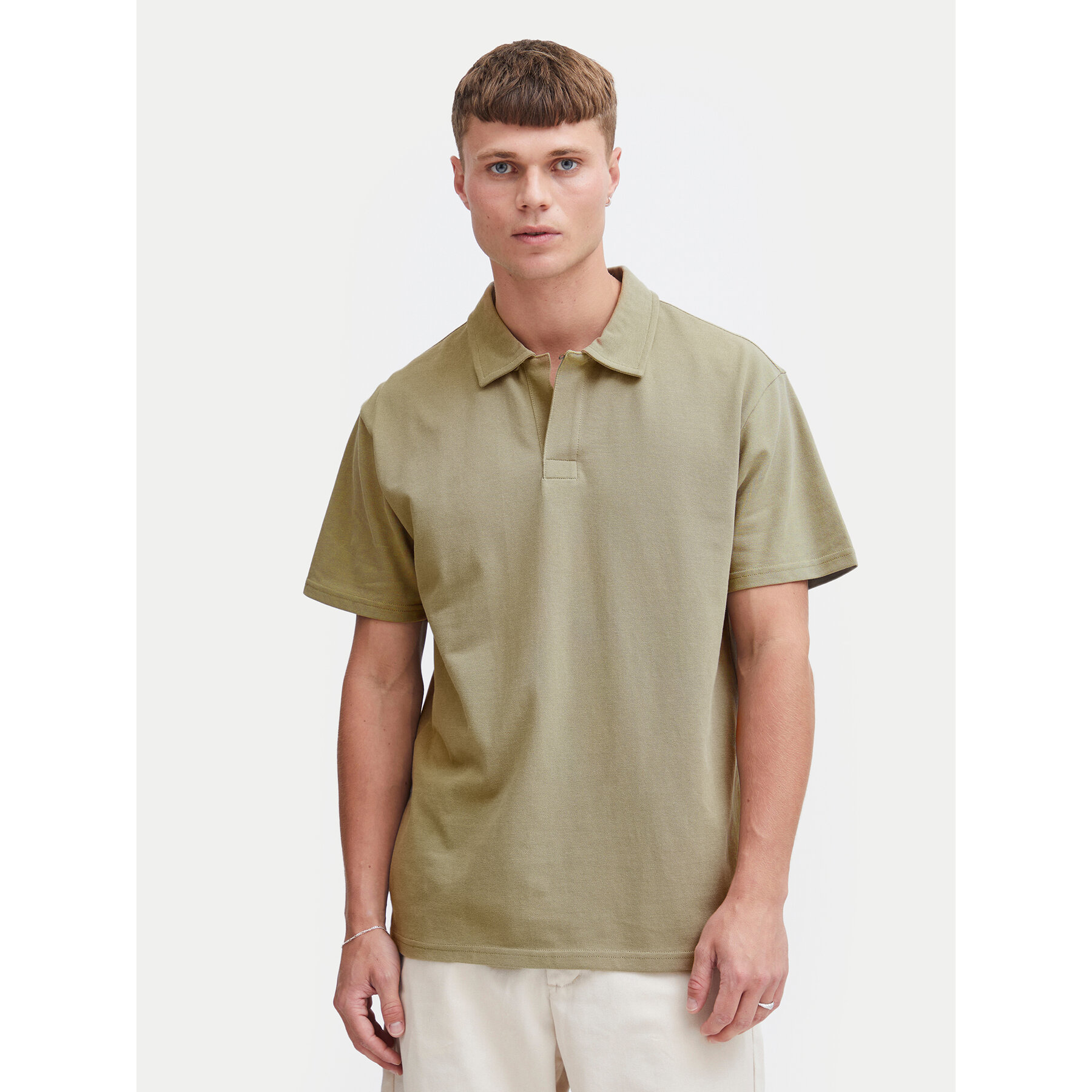 Solid Solid Polo 21108171 Πράσινο Regular Fit