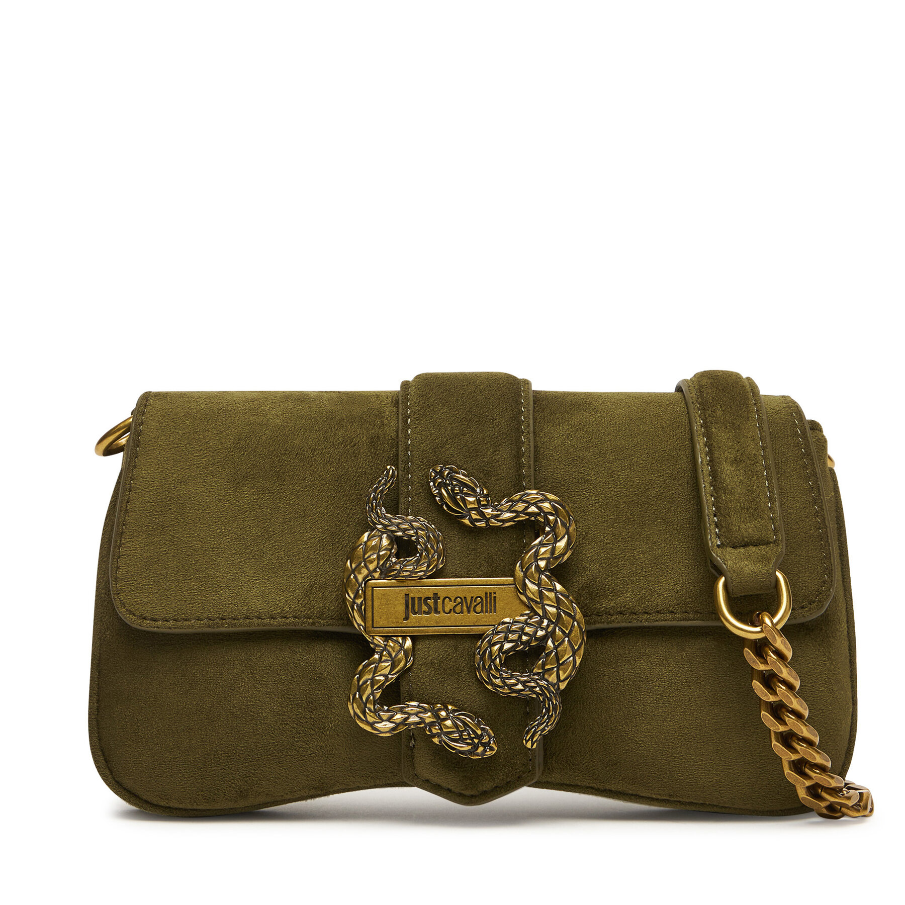 Τσάντα Just Cavalli Iconic Snakes 81RA4BA7 ZSE74 Πράσινο