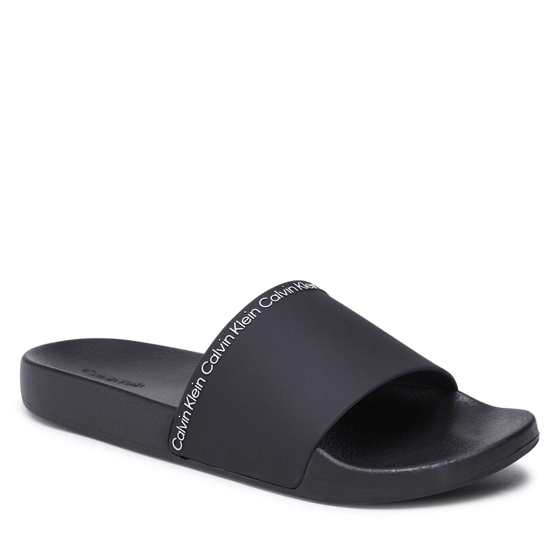 Męskie Klapki Calvin Klein, Rozmiar 43 Czarny Pool Slide Rubber HM0HM00981