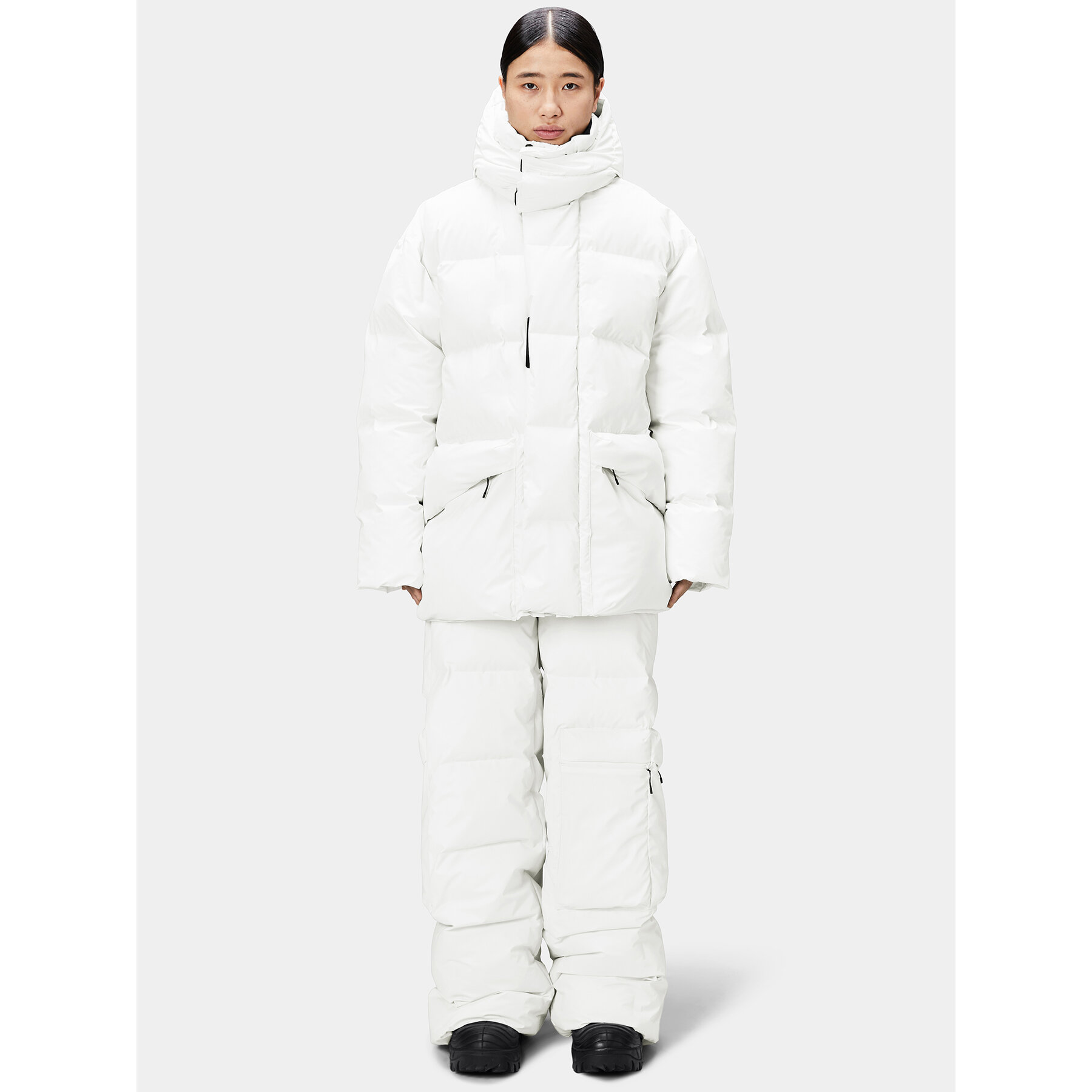 Rains Daunenjacke 15050 Weiß Regular Fit