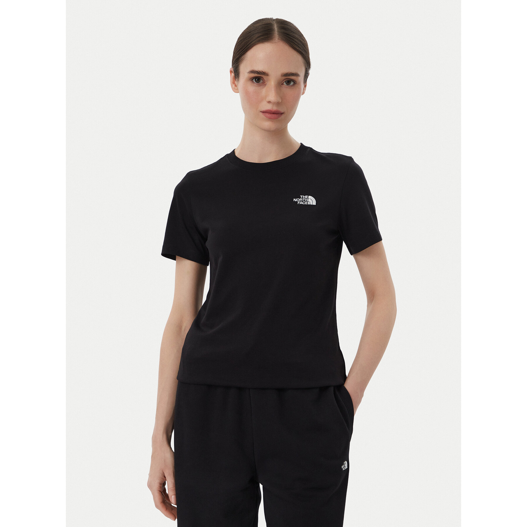 The North Face T-Shirt Evolution Simple Dome Slm NF0A8FX7 Schwarz Regular Fit