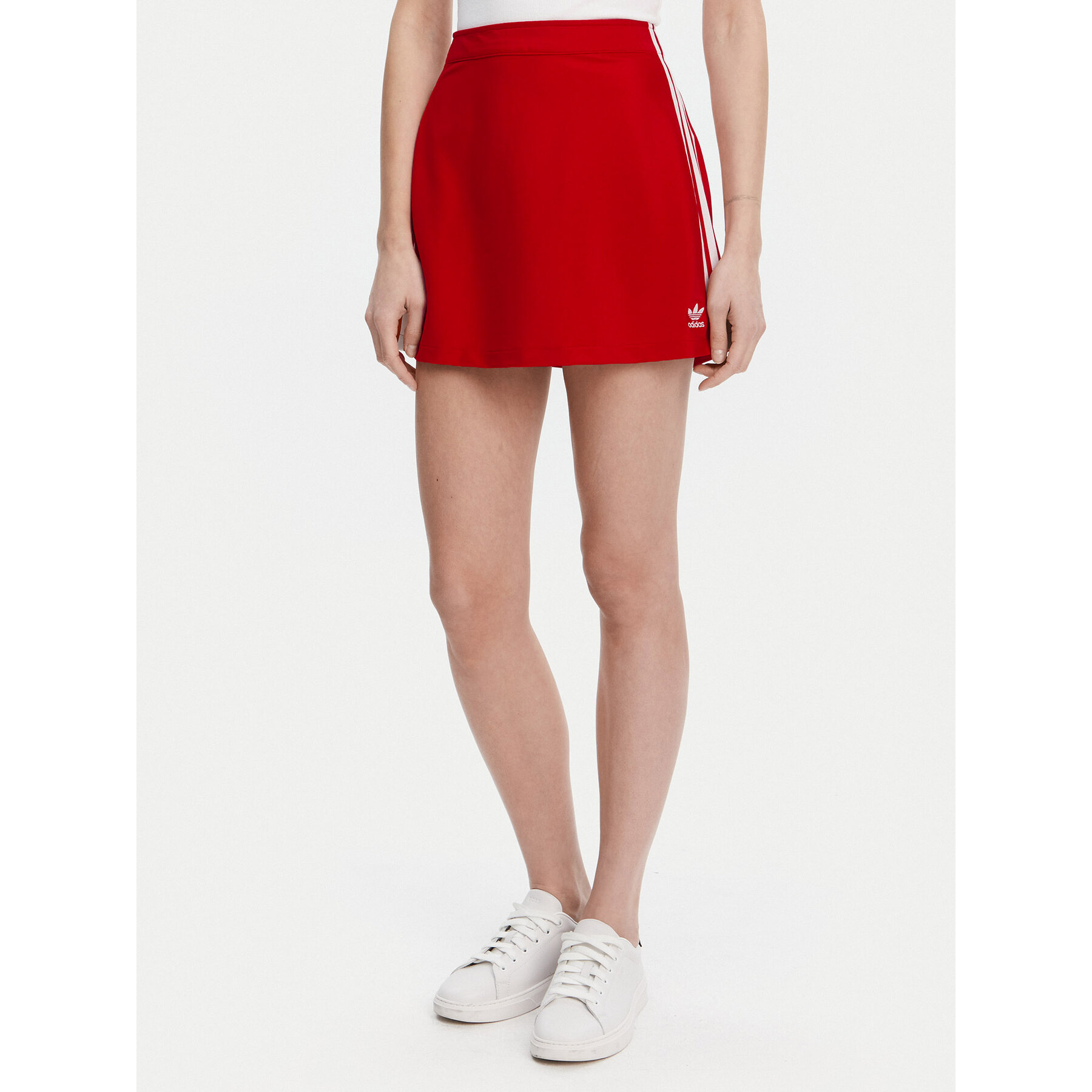 adidas Trapezförmiger Rock adicolor 3-Stripes JD0282 Rot Regular Fit