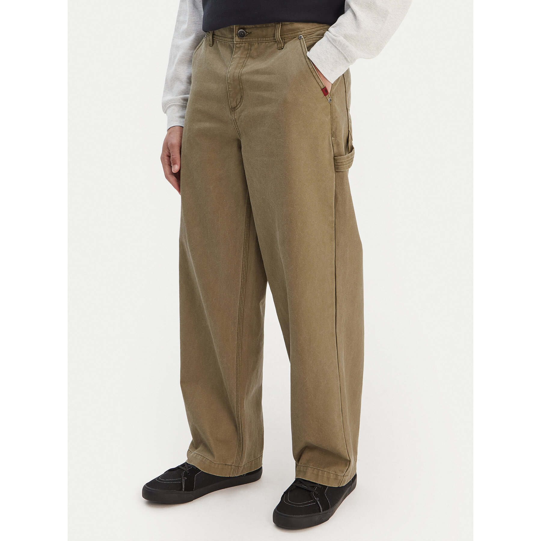 Quiksilver Jeans Mercury Straight Out EQYNP03325 Beige Wide Leg