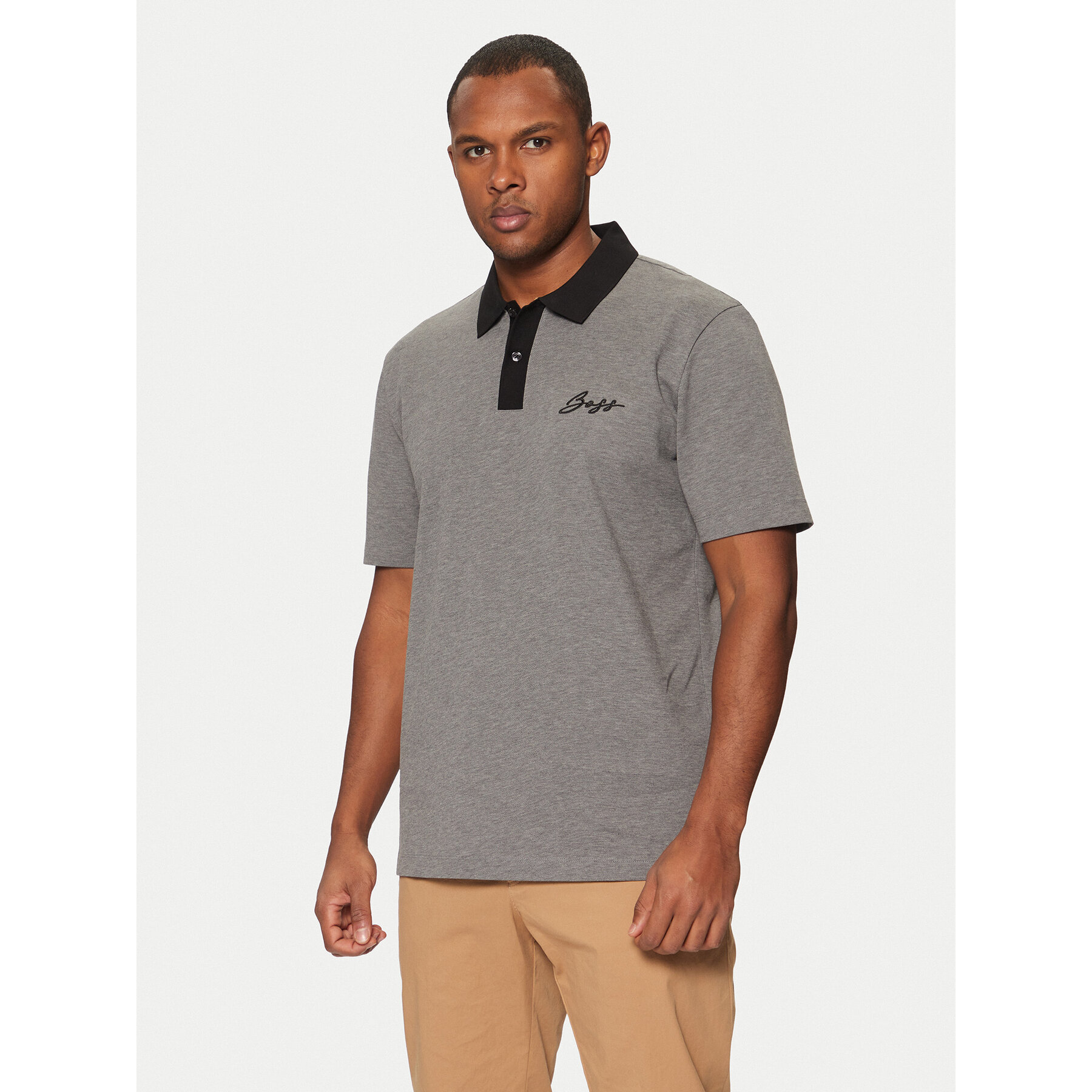 BOSS Pólóing C-Parris 104 50531402 Szürke Regular Fit