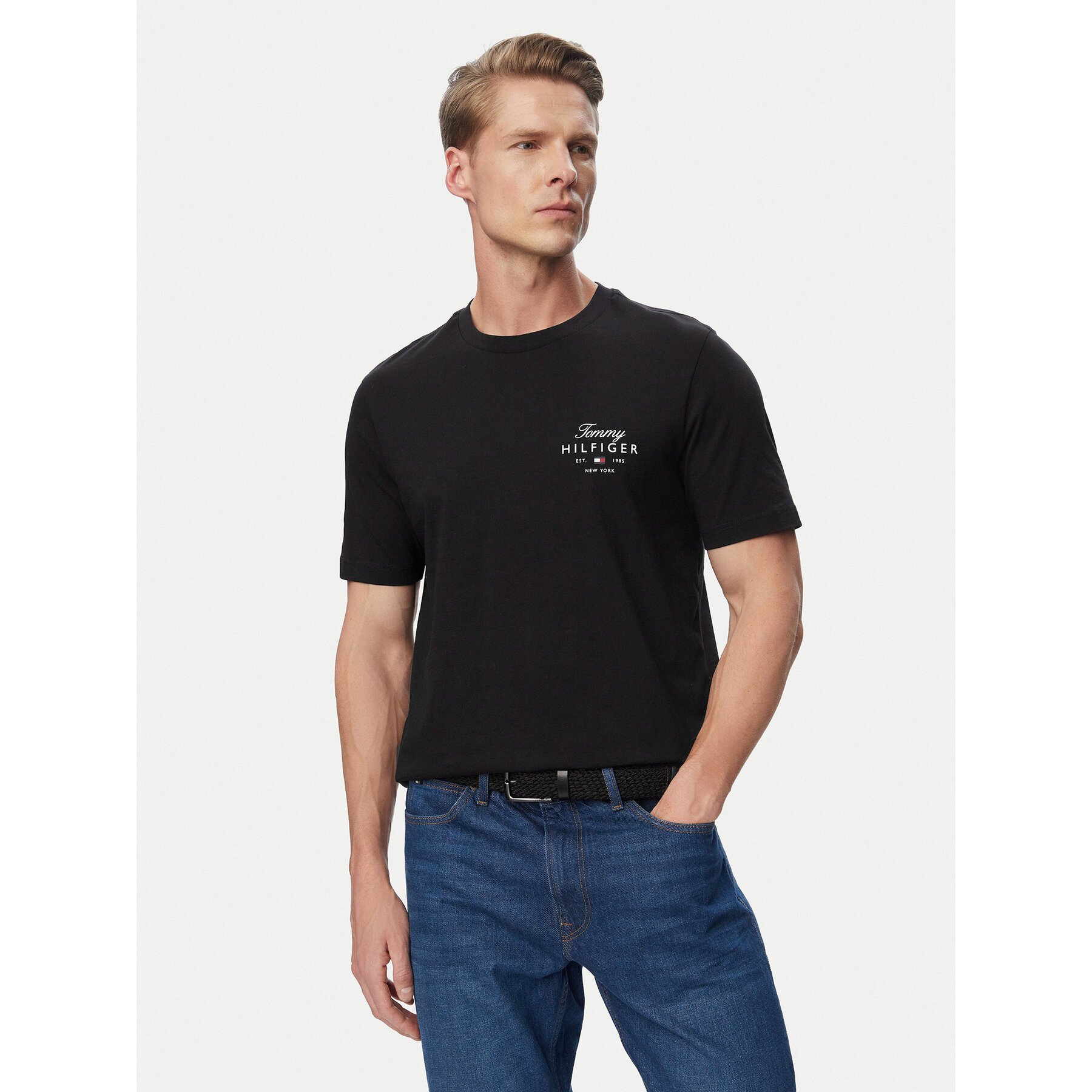 Tommy Hilfiger T-Shirt MW0MW43224 Schwarz Regular Fit