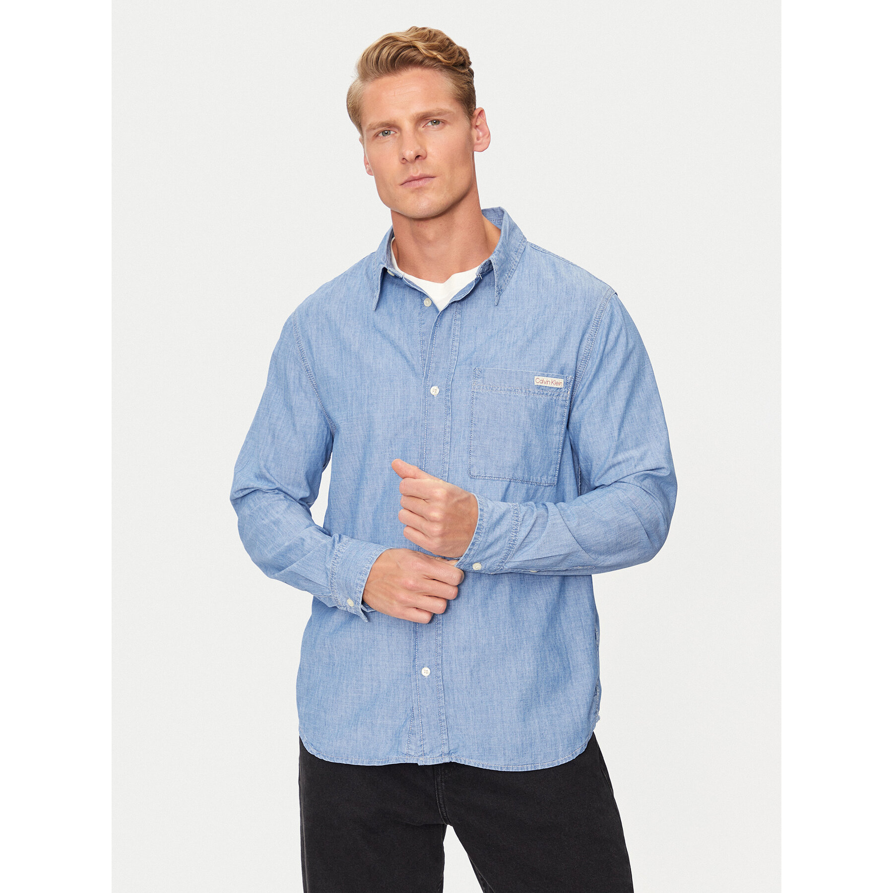 Calvin Klein Jeans Hemd J30J326676 Blau Regular Fit