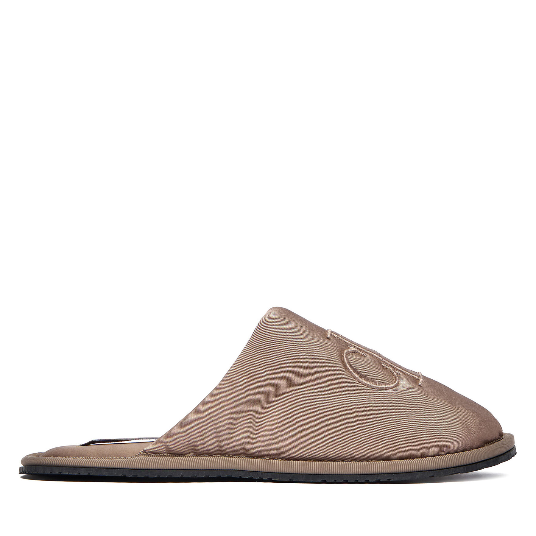 Papuci de casă Calvin Klein Jeans Slipper Satin Moire YW0YW02053 Bej