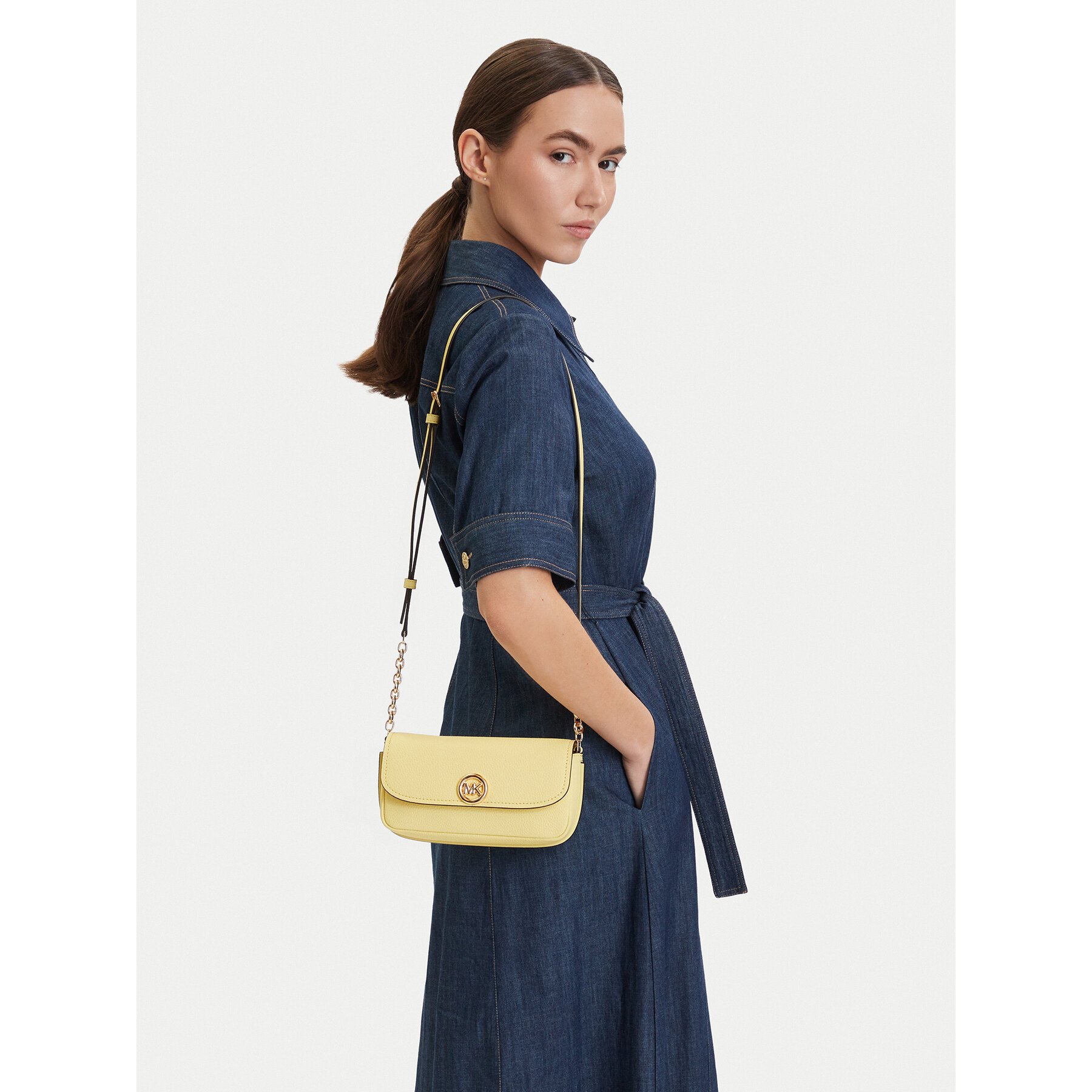 Kabelka MICHAEL Michael Kors Nolita 32S6GY5C5L Žltá