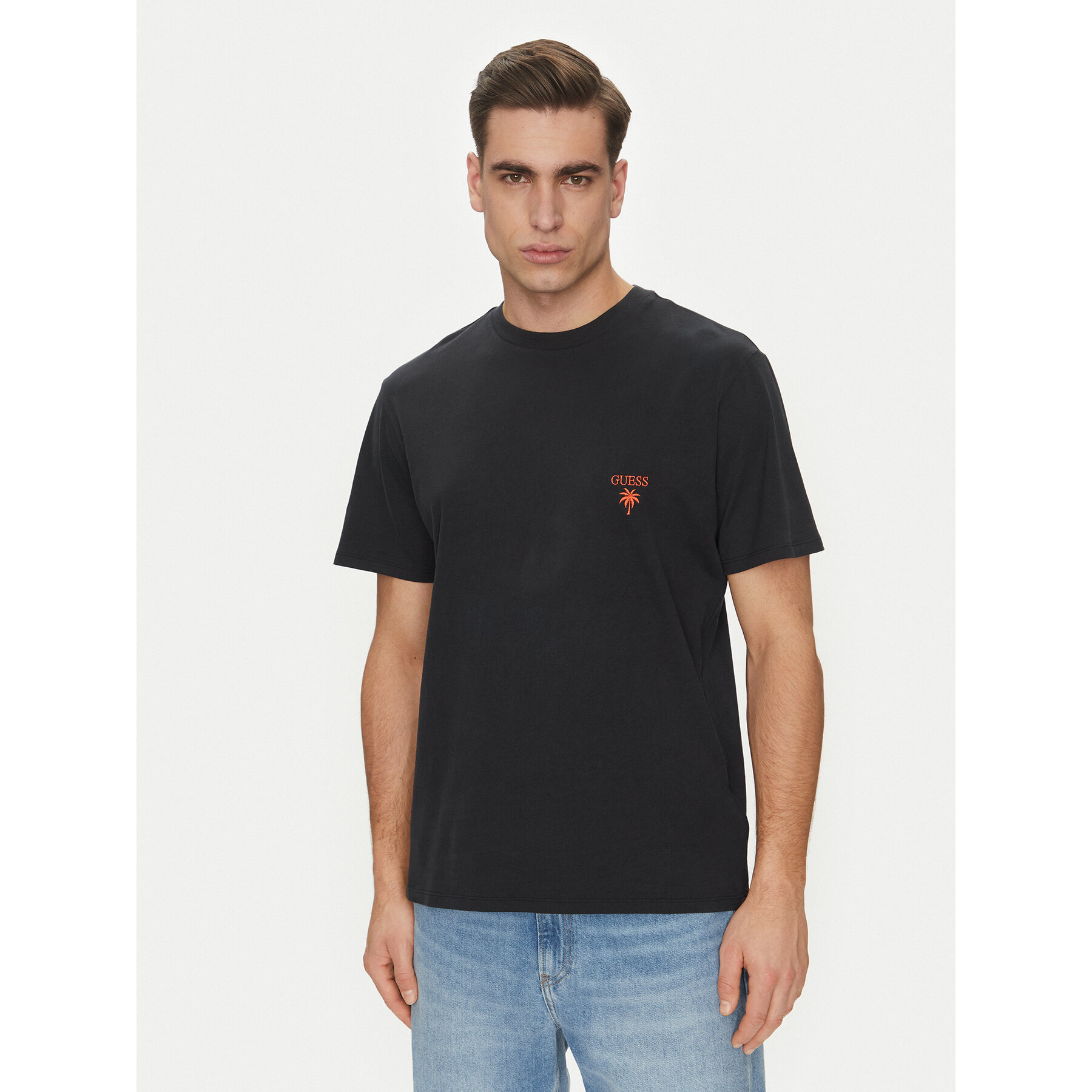 Guess T-Shirt F5GI09 KA260 Μαύρο Regular Fit