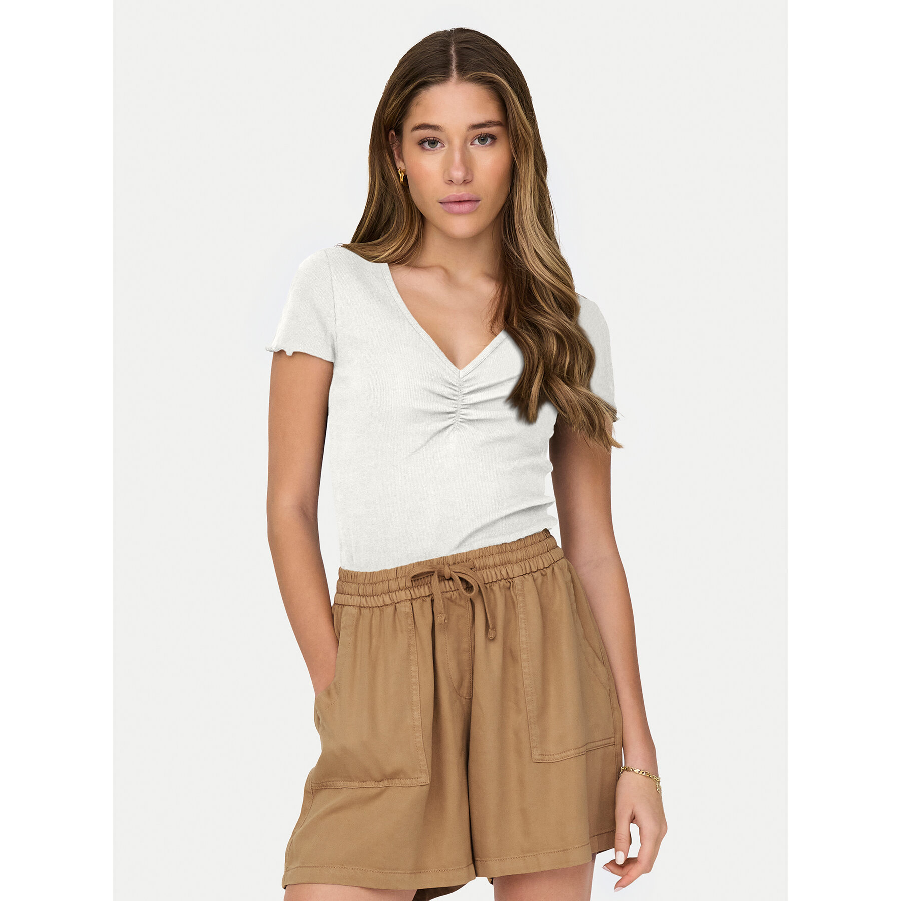 ONLY Marškinėliai Betty 15311919 Balta Regular Fit