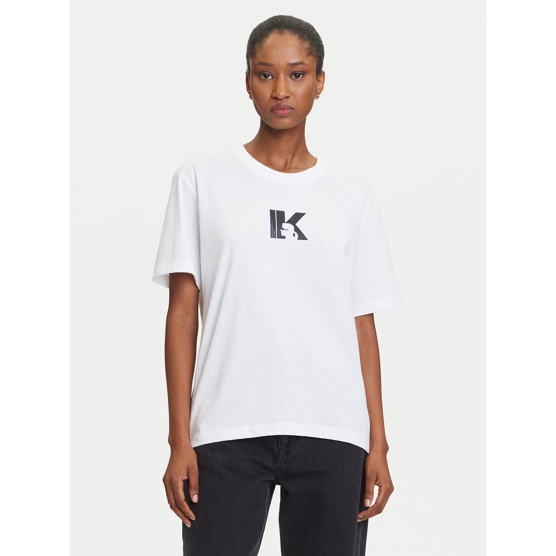 Karl Lagerfeld Jeans T-Shirt A3W17094 Weiß Regular Fit
