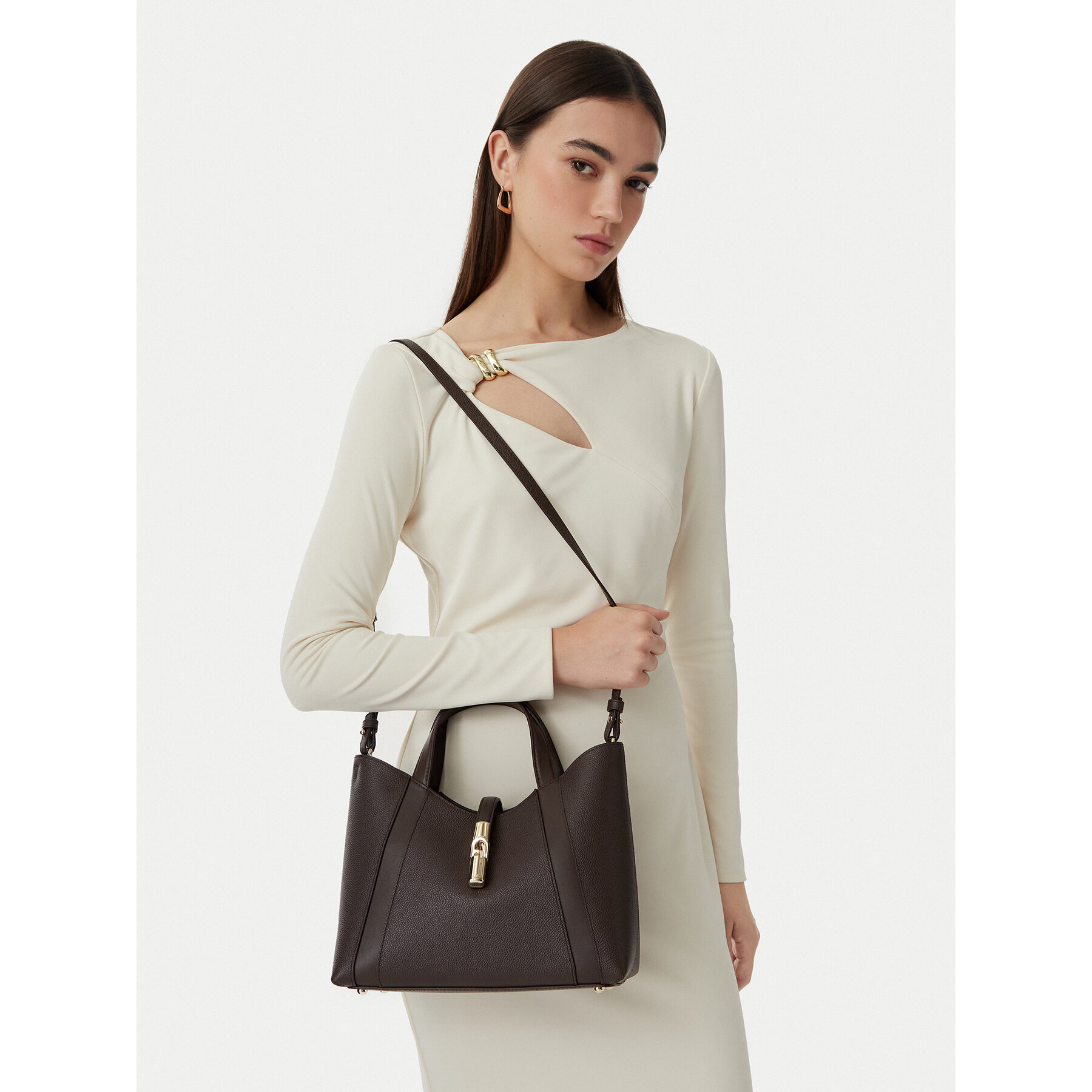 Geantă Furla Goccia S WB01789 BX3353 CN 2460S Maro închis