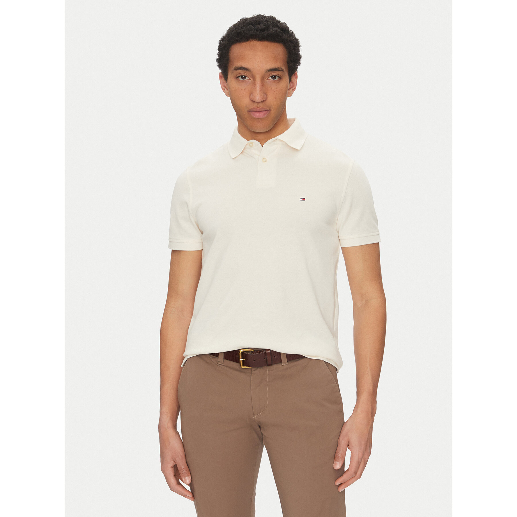 Tommy Hilfiger Tommy Hilfiger Polo 1985 MW0MW17770 Μπεζ Regular Fit