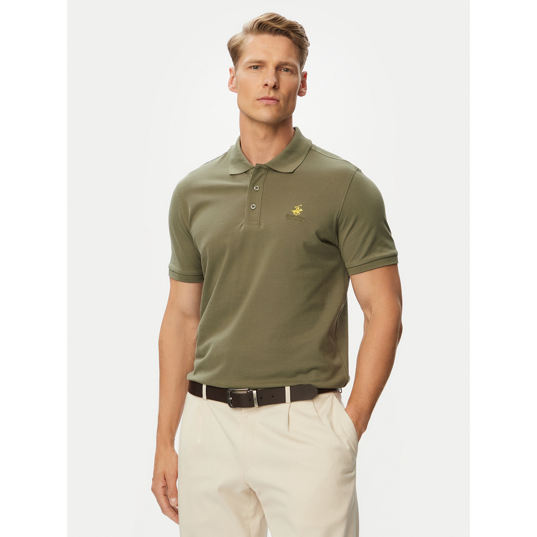 Beverly Hills Polo Club Polo majica P-SS26M-P450124 Zelena Regular Fit