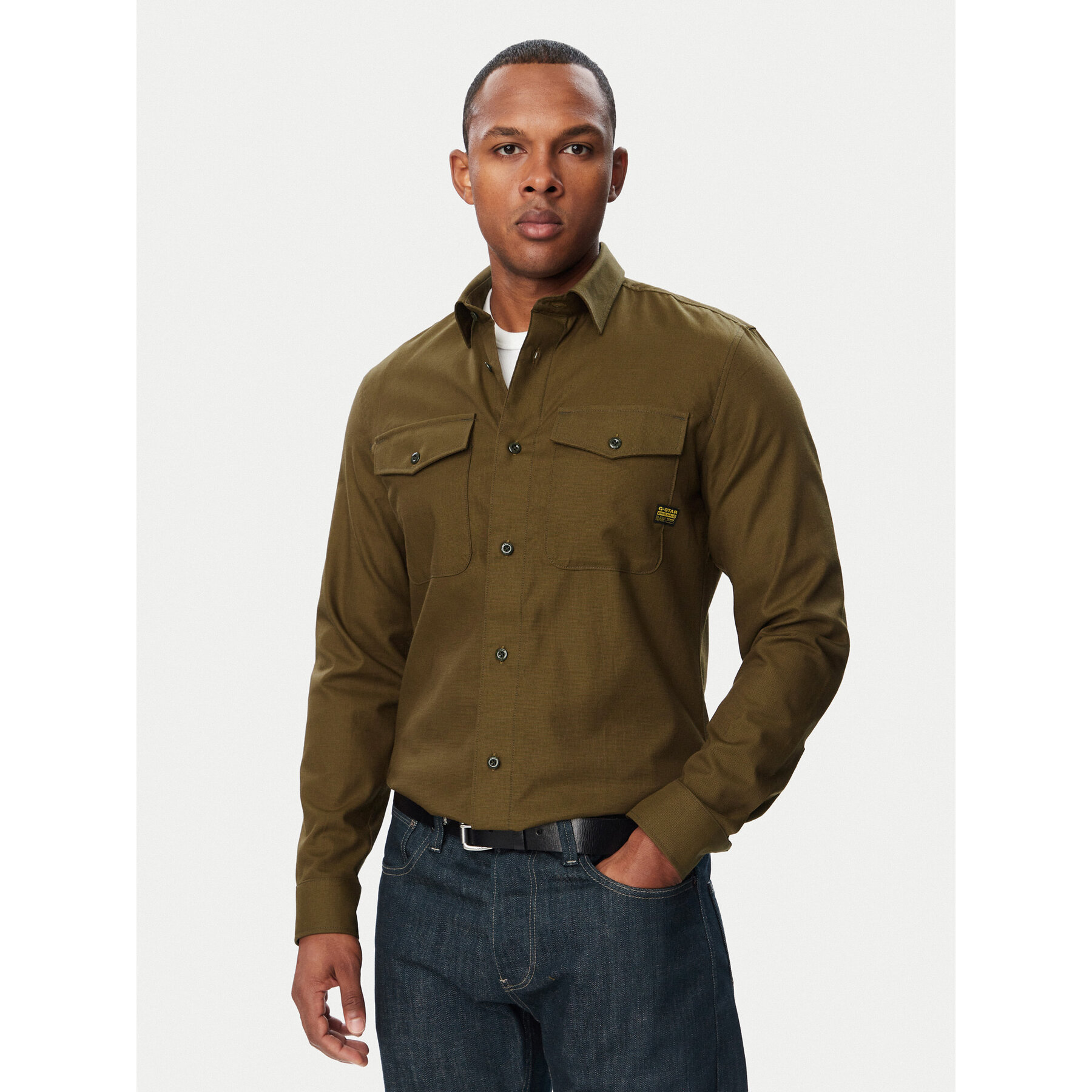 G-Star Raw Košulja Marine D24963-C290 Kaki Slim Fit