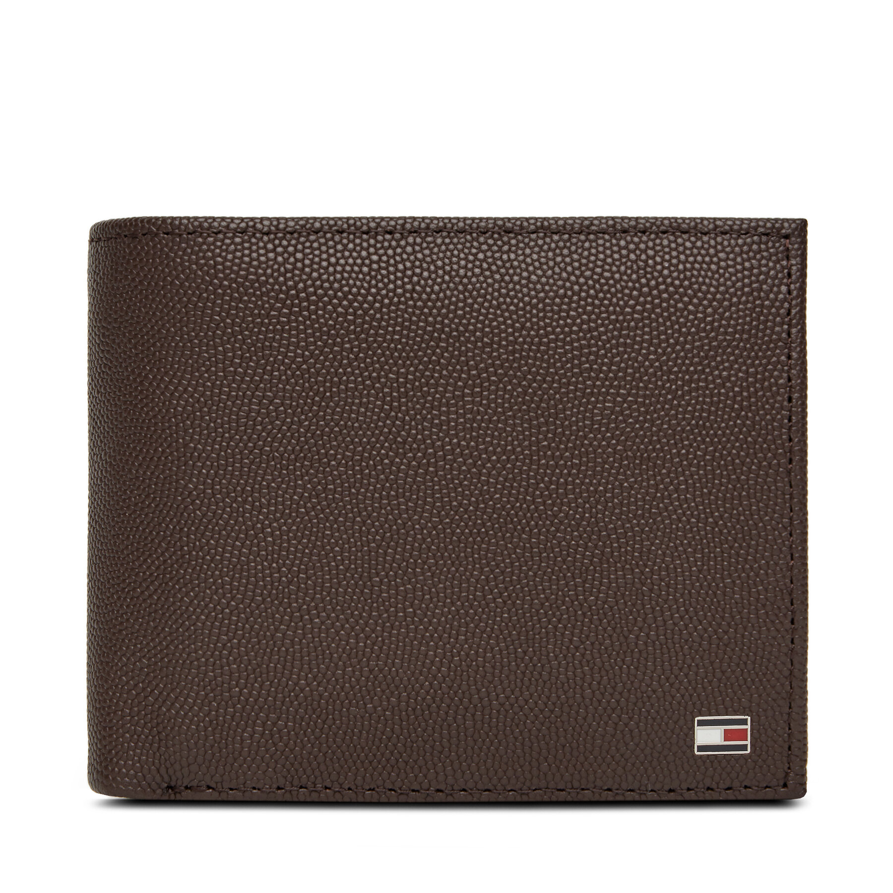 Duży Portfel Męski Tommy Hilfiger Brązowy Th Flag Cc Flap And Coin AM0AM13520