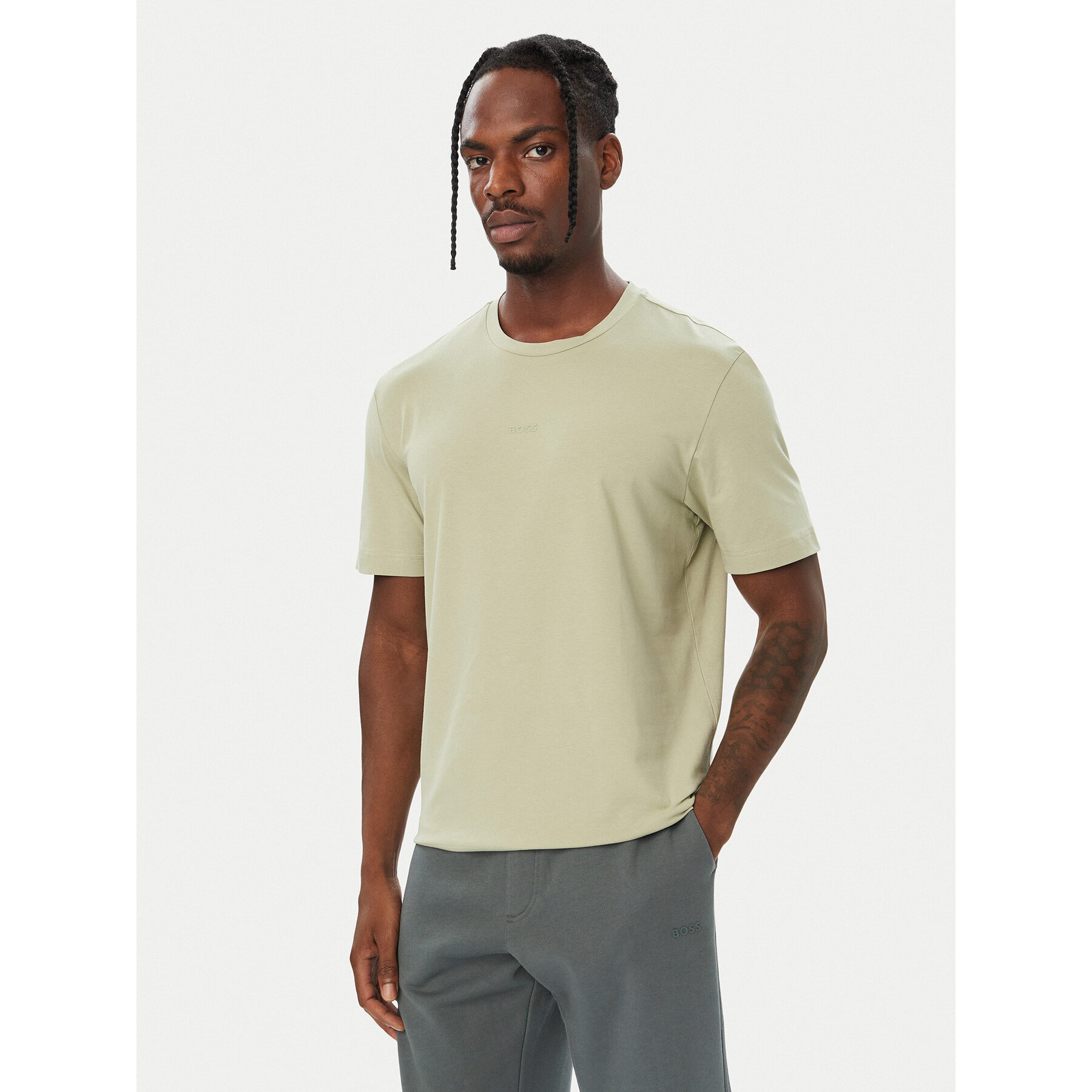 BOSS T-Shirt Tchup 50473278 Hellgrün Regular Fit