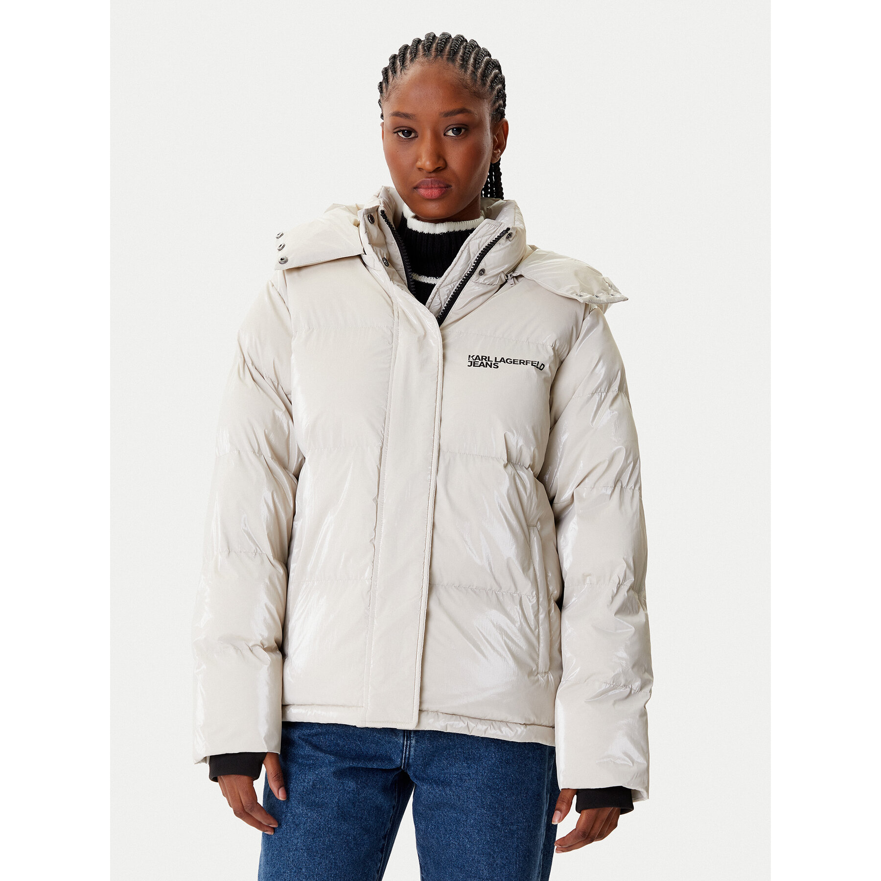 Karl Lagerfeld Jeans Winterjacke A4W15020 Beige Regular Fit