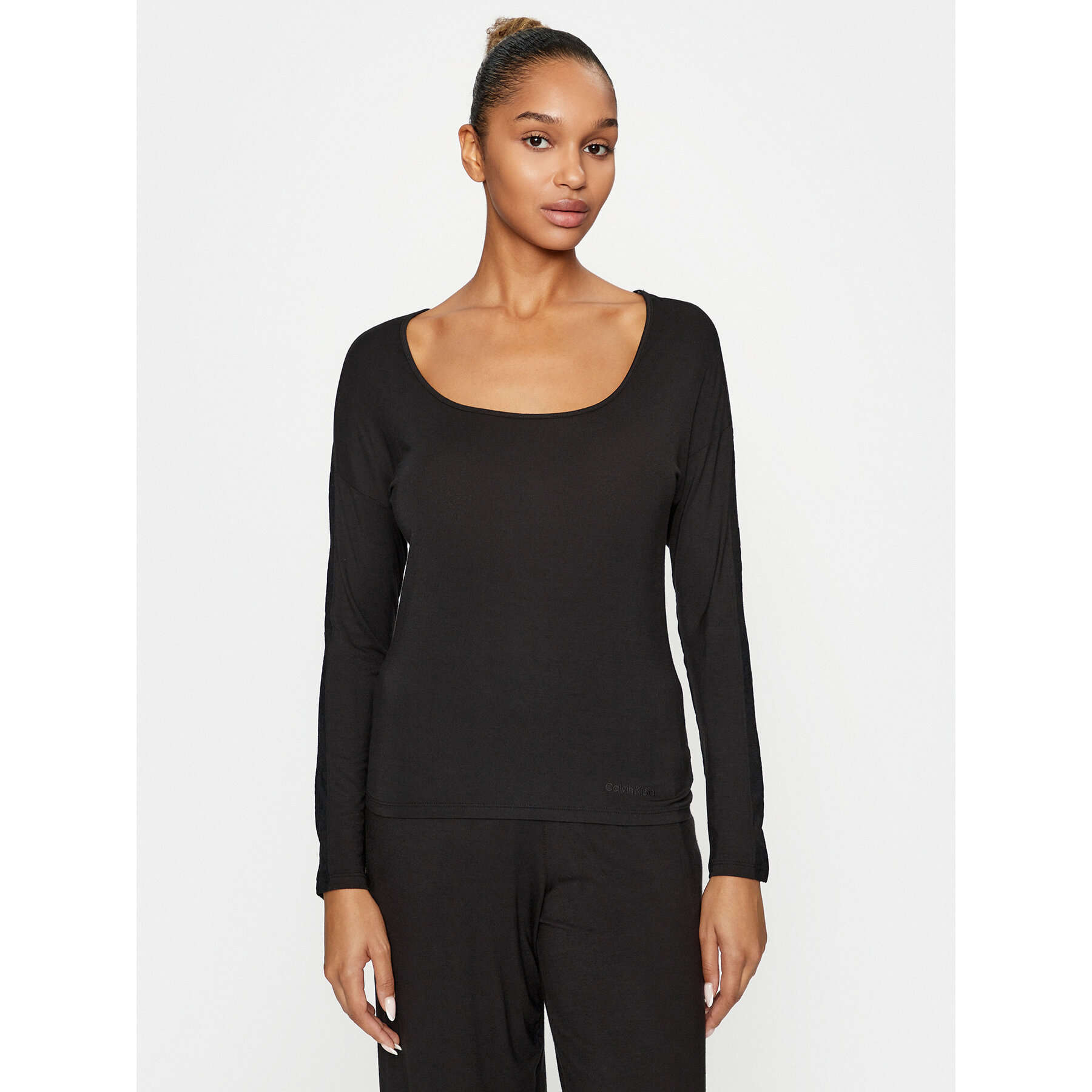 Calvin Klein Underwear Calvin Klein Underwear Μπλούζα πιτζάμας 000QS7006E Μαύρο Regular Fit