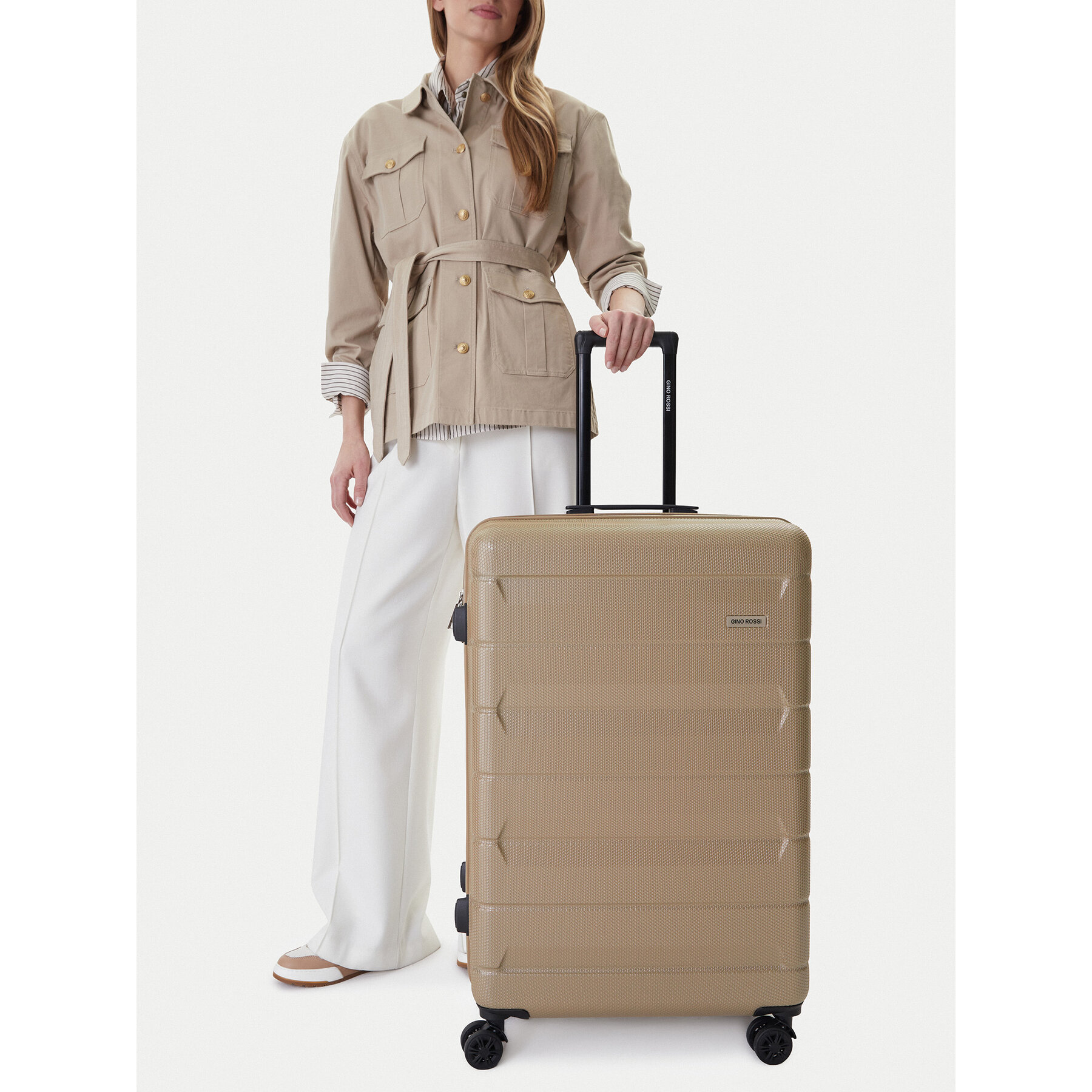 Veľký kufor GINO ROSSI CEO-GIN-L-004-BEIGE Béžová