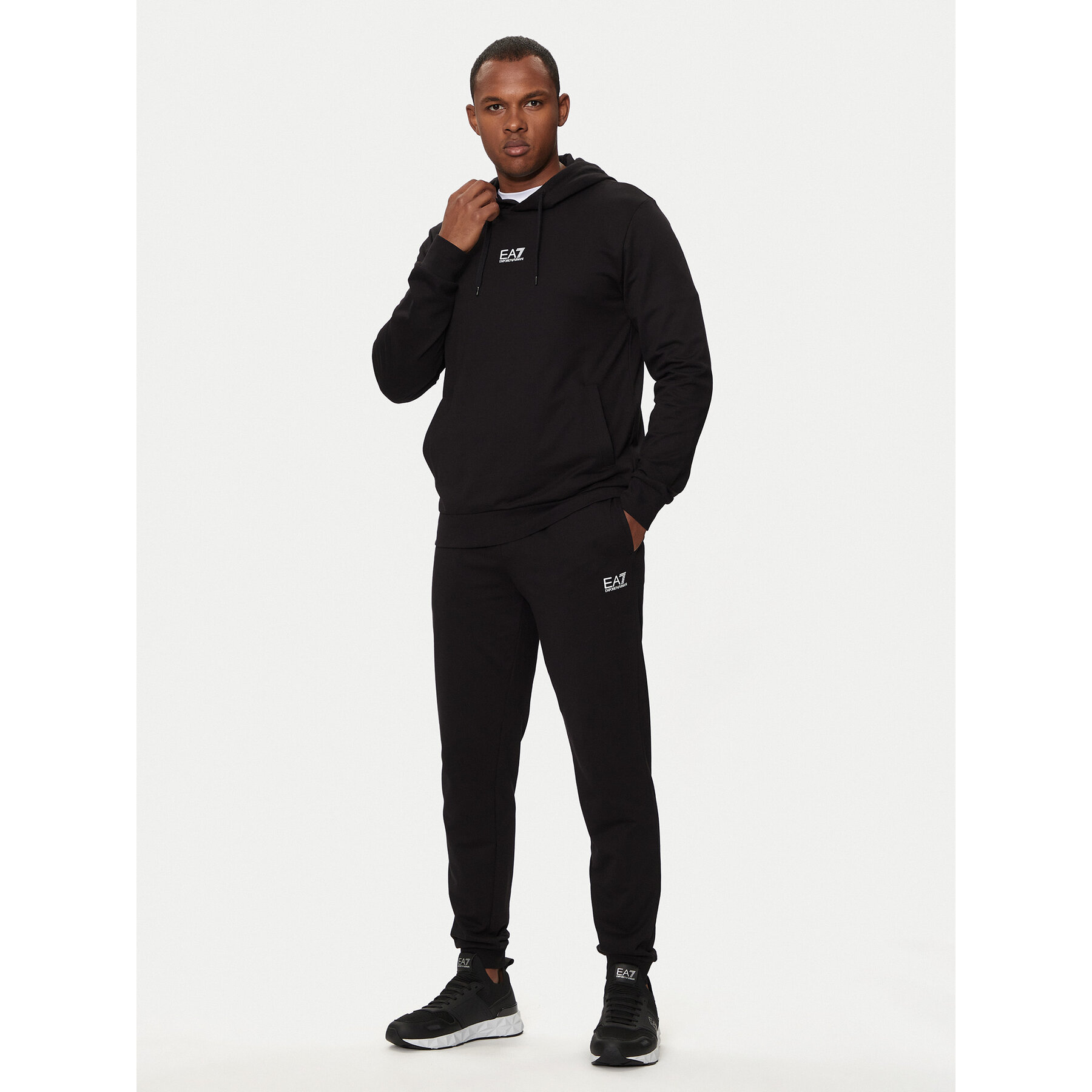 EA7 Emporio Armani Jogginganzug 8NPV64 PJVRZ 1200 Schwarz Regular Fit